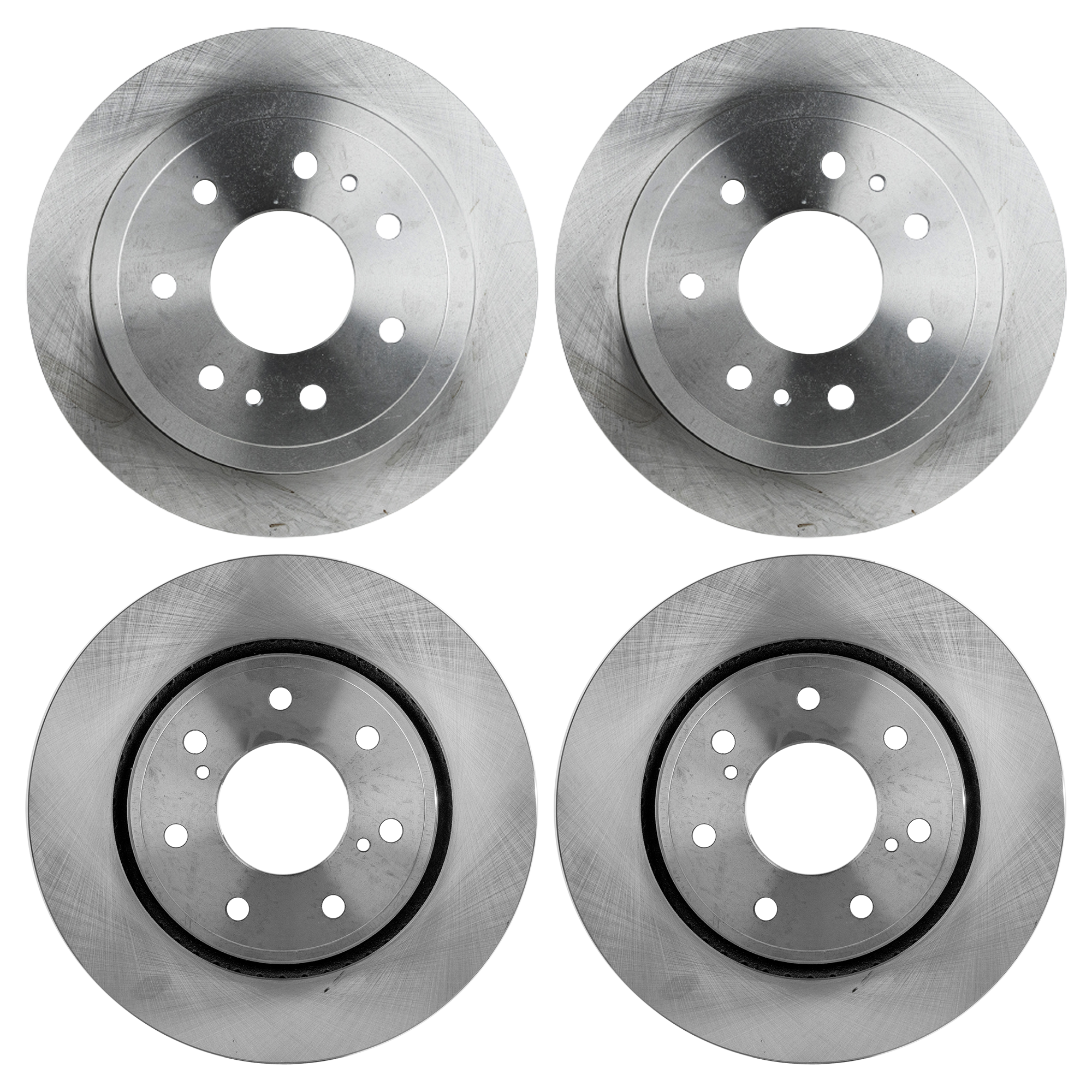 AM F 150-10-11 FRONT AND REAR BRAKE DISC 4 Wheel Set Plain Surface Vented 7 Lugs SKU SET STPF27110063-4 A OEM 42275-54173-850190-900848-6005