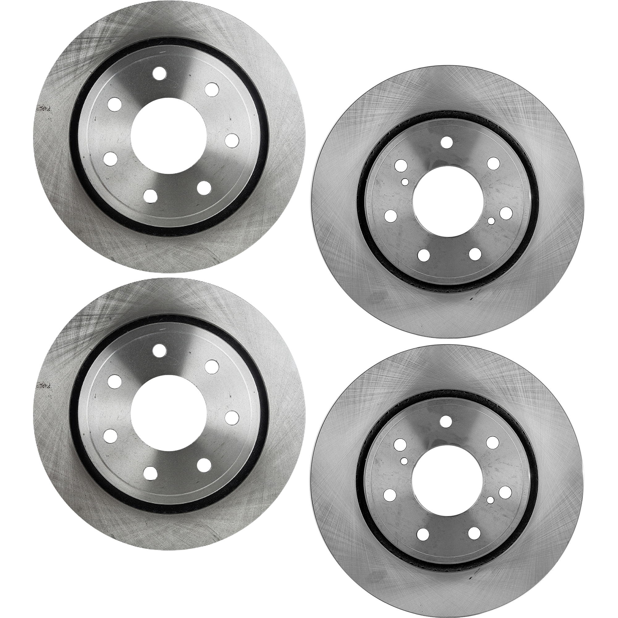 AM F 150-12-14 FRONT AND REAR BRAKE DISC 4 Wheel Set Plain Surface Vented 7 Lugs SKU SET STPF27110063-4 B OEM 42275-54173-850190-900848-6005