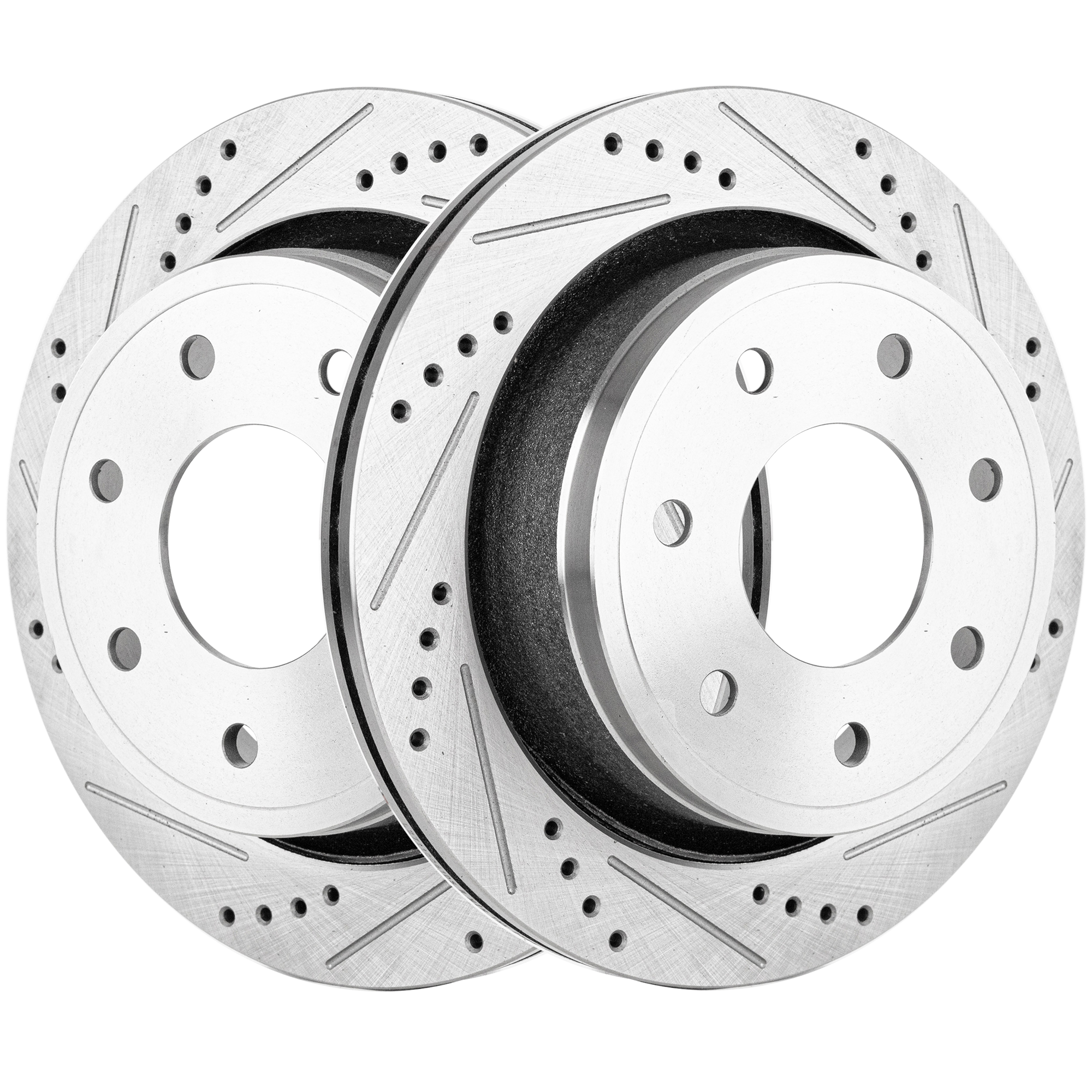 AM F 150-12-14 REAR BRAKE DISC RH AND LH Performance Rotor Drilled and Slotted 7 Lug SKU SET STPF27110064DRS2 OEM 42282-850310-60054218-680977R