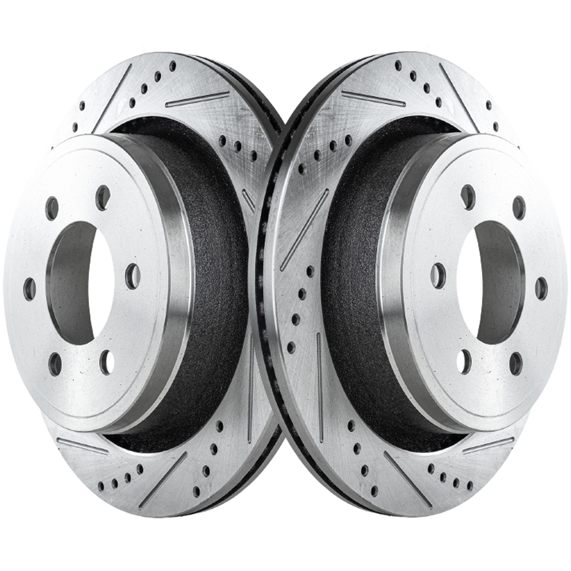 AM F 150-12-20 REAR BRAKE DISC RH AND LH Performance Rotor Drilled and Slotted SKU SET STPF27110065DRS2 OEM 42281-850309-60054220-680976R
