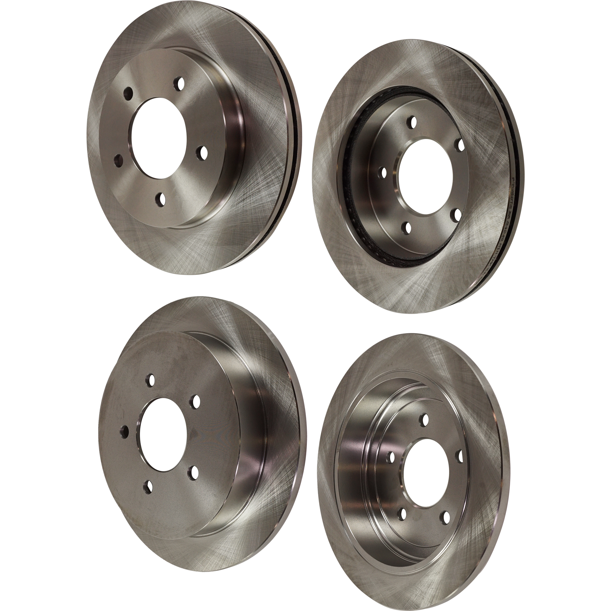 AM F 150-00-03 F 150 HERITAGE 04-04 FRONT AND REAR BRAKE DISC RH AND LH 4 Wheel Set Plain Surface Front Vented Rear Solid 5 Lugs 4WD SKU SET STPF27110069-4 B OEM F65Z1125AC YL3Z2C026AA