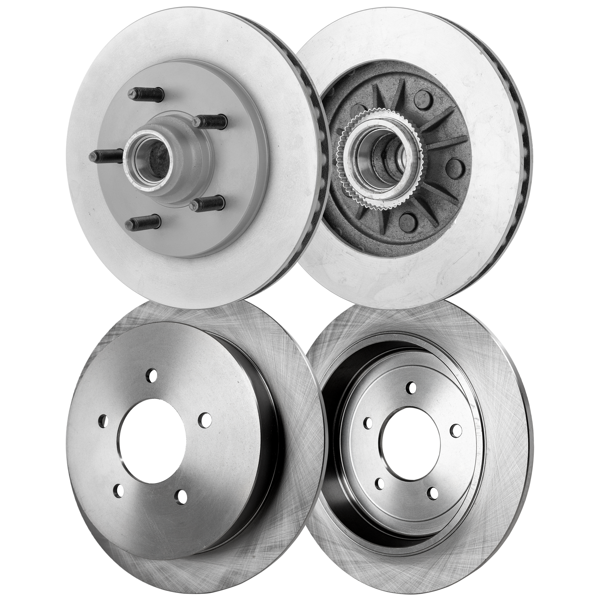 AM EXPEDITION 99-00 NAVIGATOR 00-00 FRONT AND REAR BRAKE DISC RH AND LH 4 Wheel Set Plain Surface SKU SET STPF27110070-4 C OEM 19686-54091-66984-145303-49230