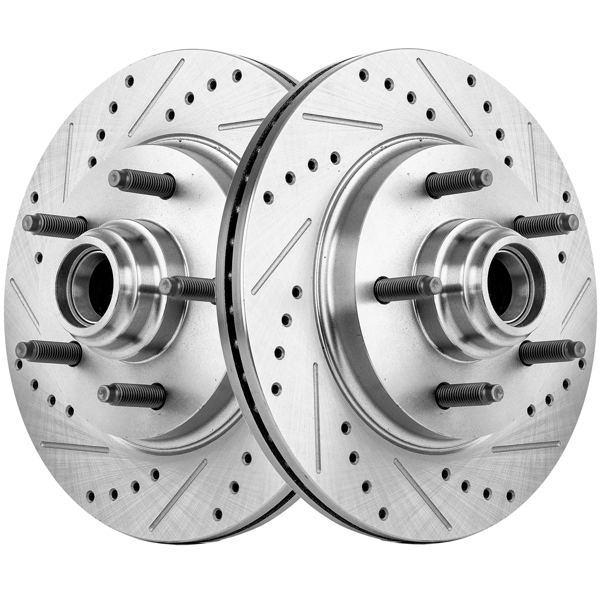 AM BLACKWOOD 02-02 F 150-00-03 F 150 HERITAGE 04-04 FRONT BRAKE DISC RH AND LH Performance Rotor Drilled and Slotted SKU SET STPF27110071DRS2 OEM 19913-54092-66997-145310-49229
