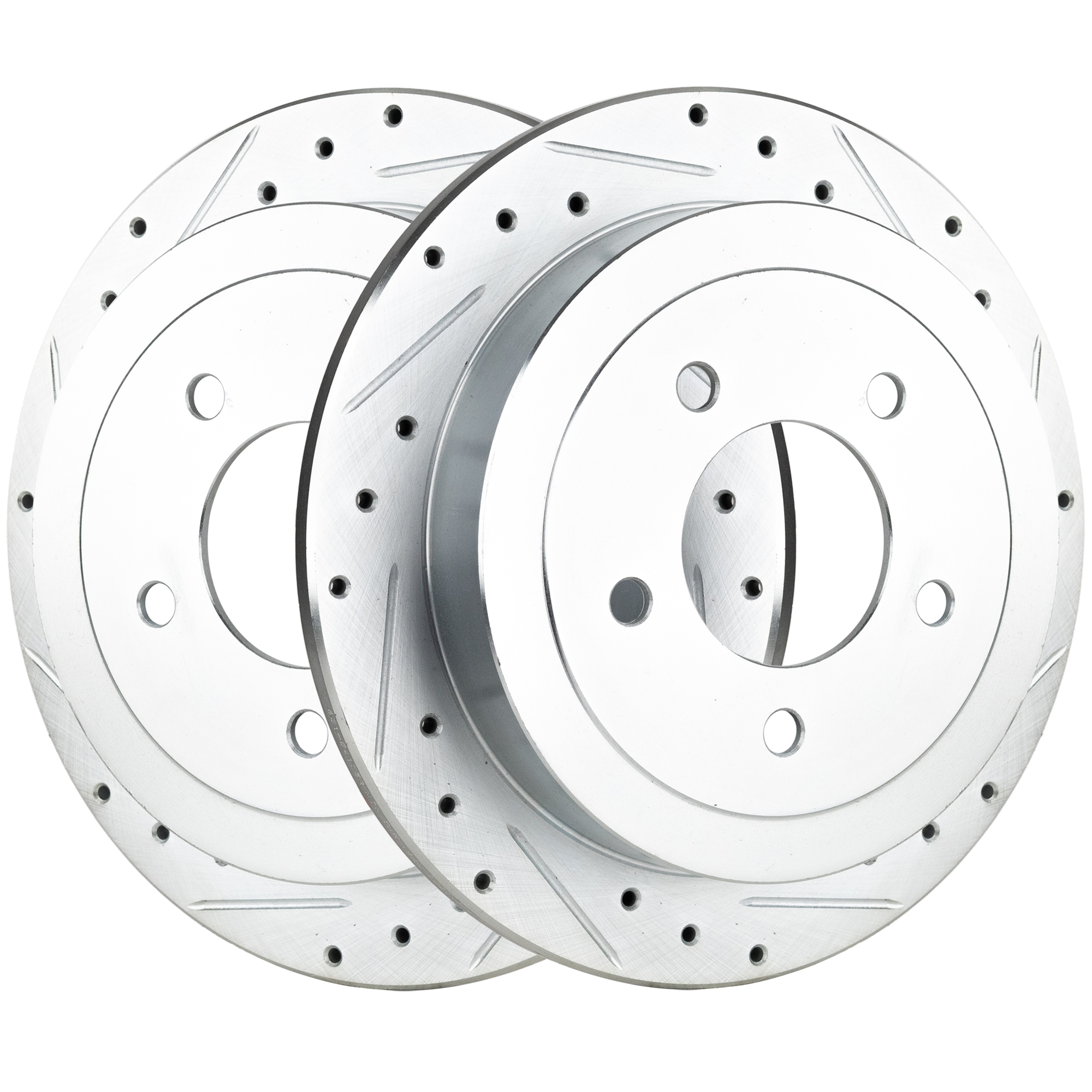 AM F 150-00-03 EXPEDITION 99-02 F 150 HERITAGE 04-04 REAR BRAKE DISC RH AND LH Performance Rotor Drilled and Slotted SKU SET STPF27110072DRS2 OEM 19910-54090-66947-102631-14529