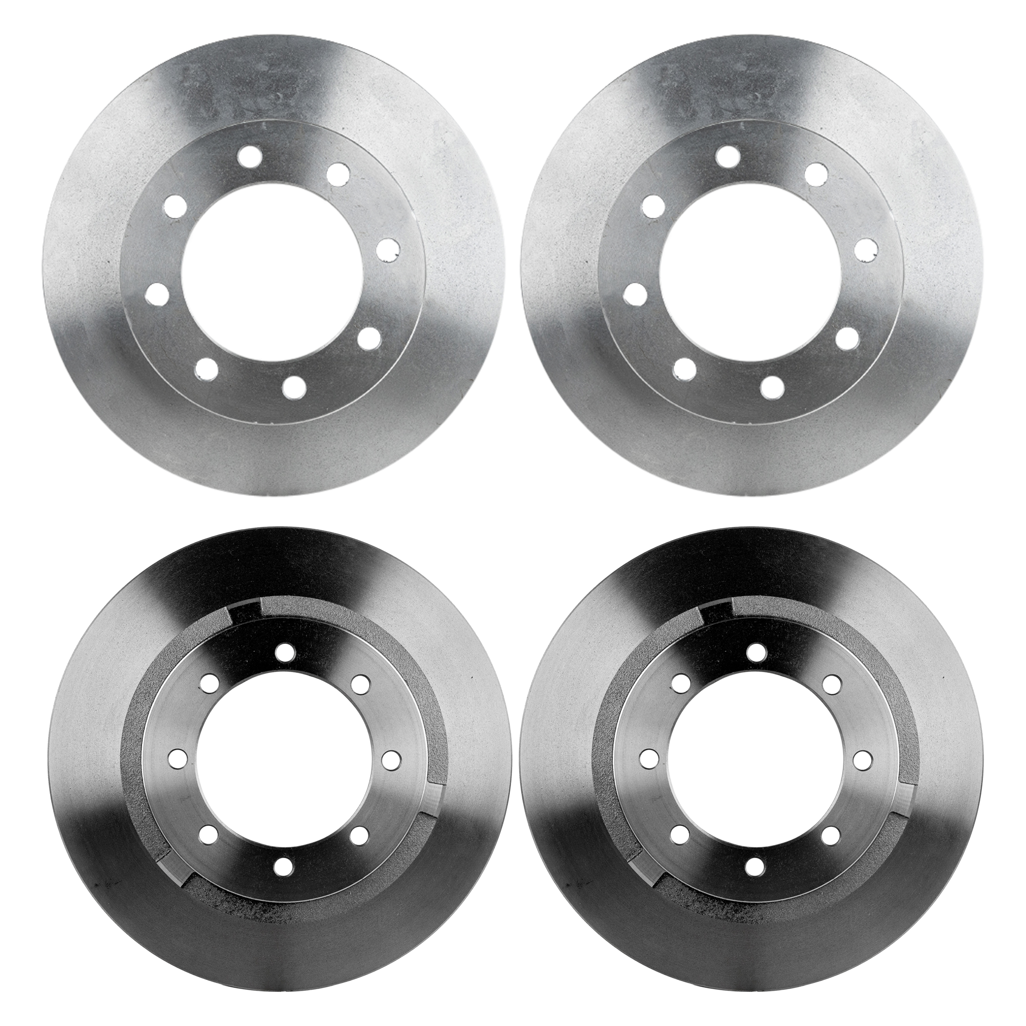 AM F 350 F 450 SUPER DUTY 12-22 FRONT AND REAR BRAKE DISC 4 Wheel Set Plain Surface Vented 8 Lugs SKU SET STPF27110075-4 B OEM 42295-850351-60054225-681018R