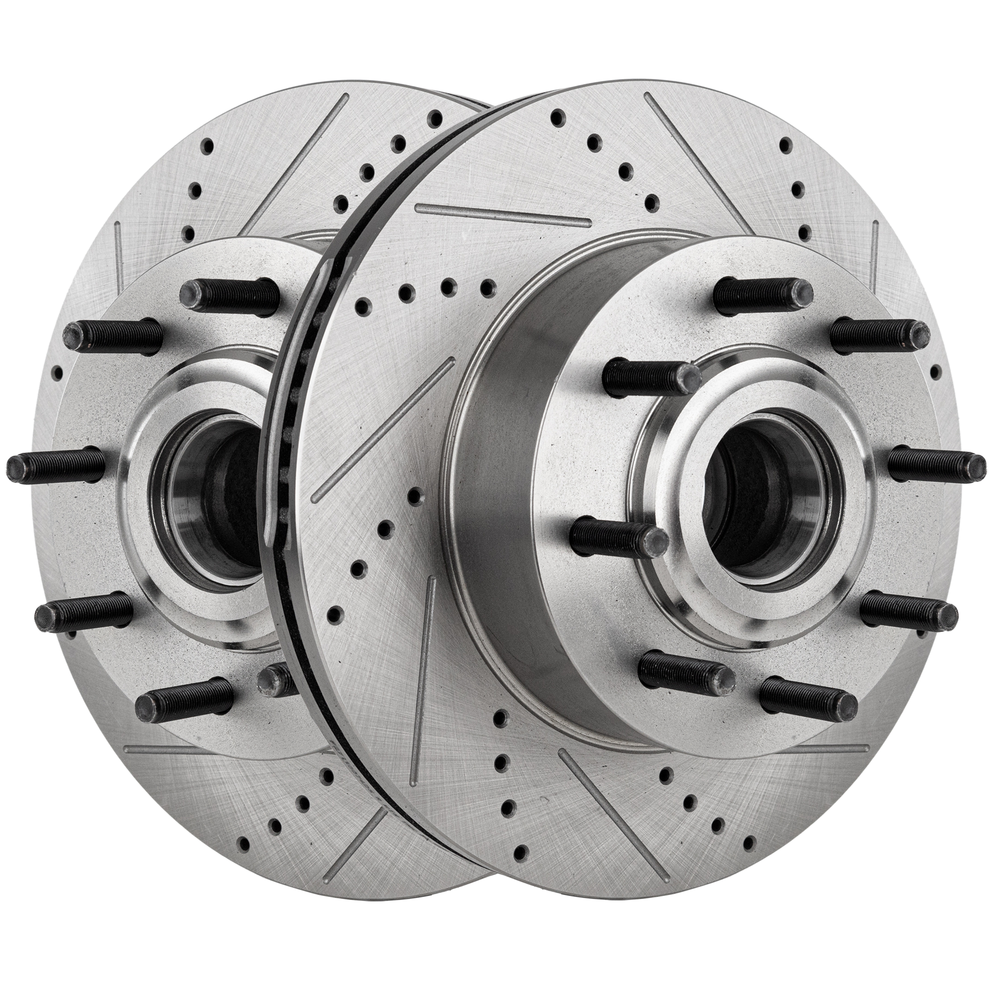 AM F 250 F 350 SUPER DUTY 12-21 FRONT BRAKE DISC RH AND LH Drilled and Slotted Performance Rotor RWD SKU SET STPF27110076DRS2 OEM 42301-850350-60054224-680640R