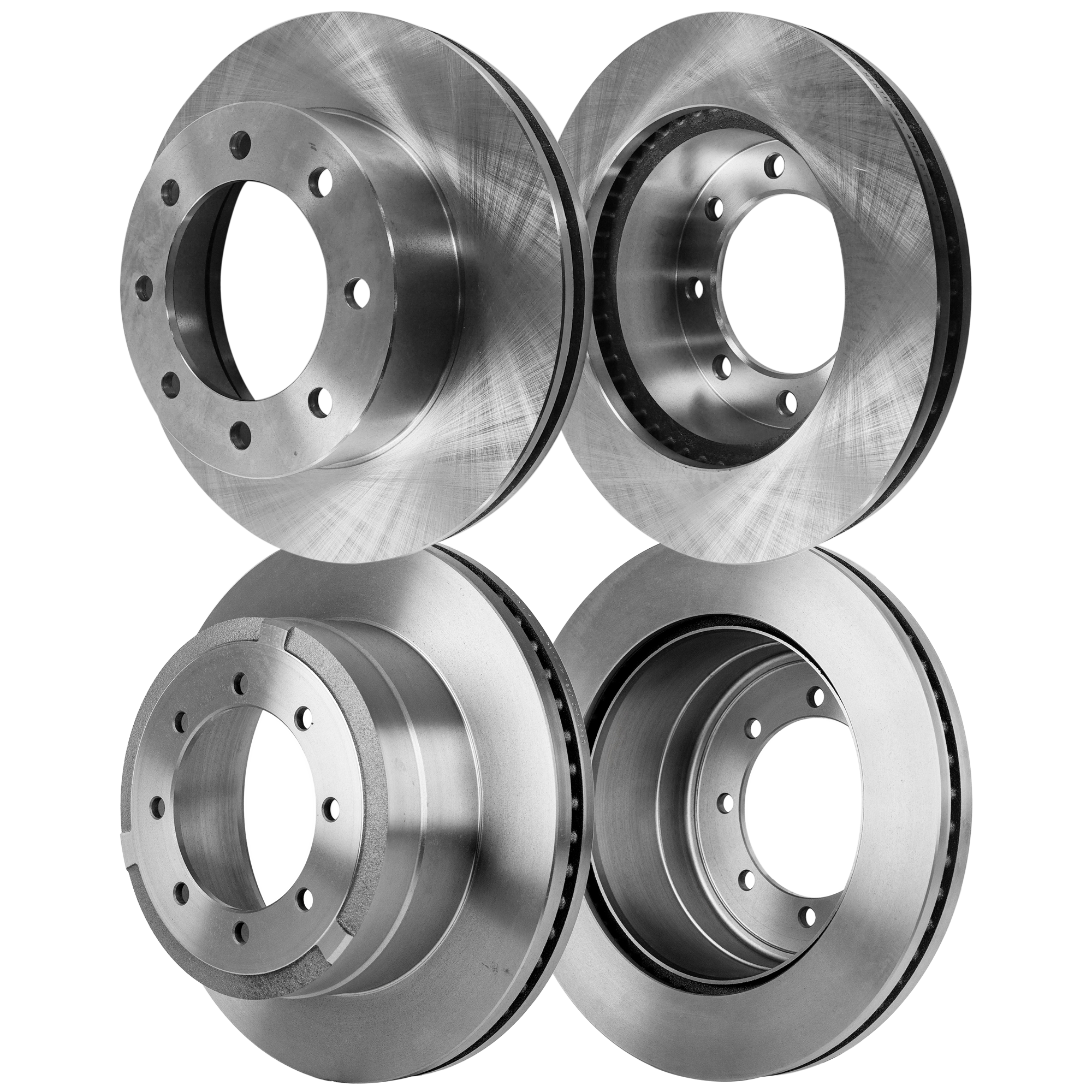 AM F 350 SUPER DUTY 12-12 FRONT AND REAR BRAKE DISC RH AND LH 4 Wheel Set Plain Surface SKU SET STPF27110082-4 C OEM 42295-850351-60054225-681018R