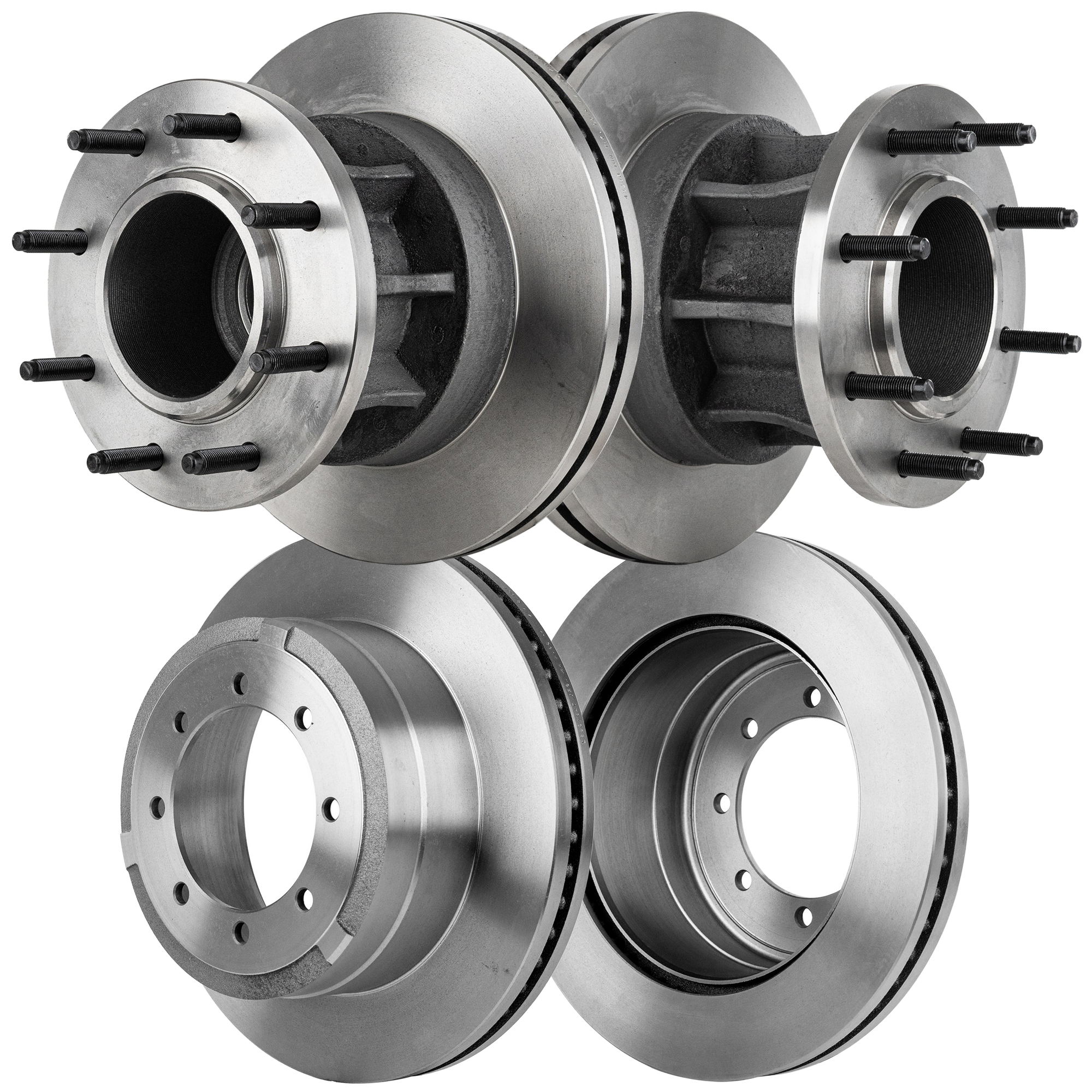 AM F 350 SUPER DUTY 12-12 FRONT AND REAR BRAKE DISC RH AND LH 4 Wheel Set Plain Surface 8 Lugs SKU SET STPF27110084-4 C OEM 42258-54159-60416-850065-90036