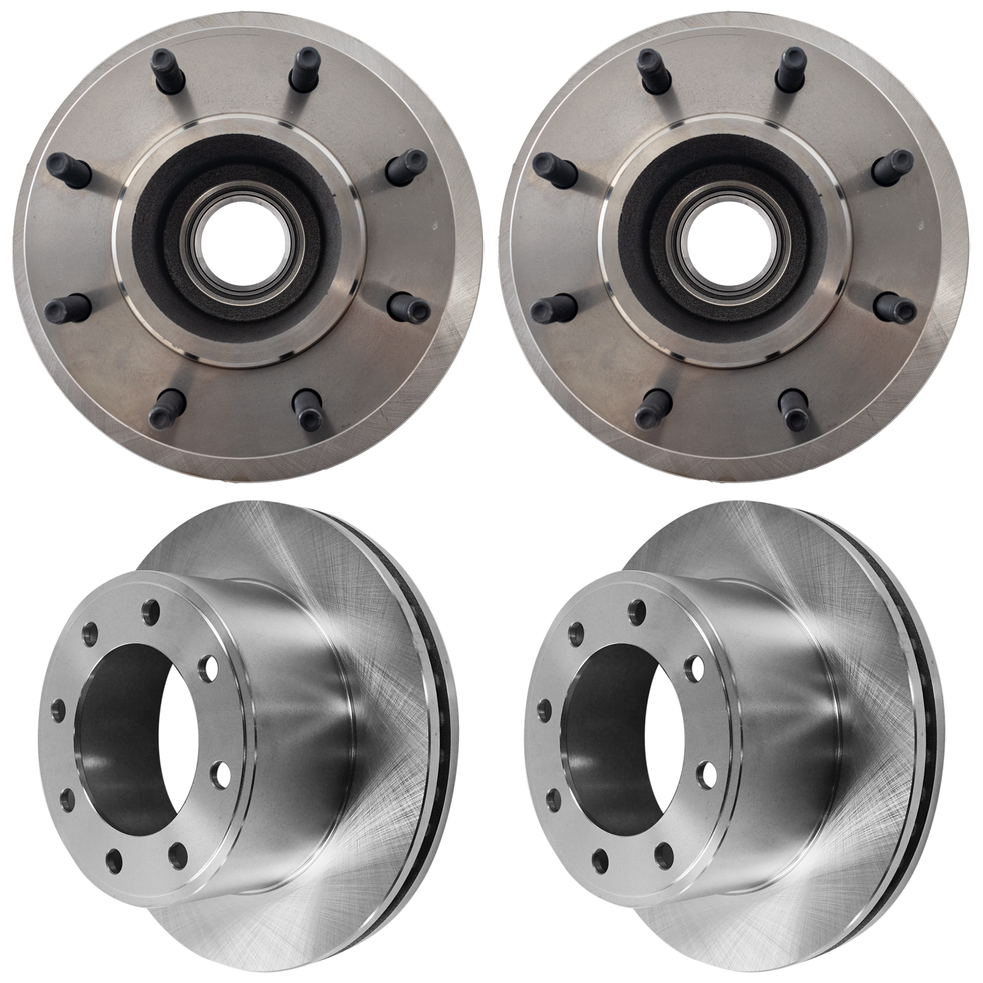 AM F 350 SUPER DUTY 12-12 FRONT AND REAR BRAKE DISC RH AND LH 4 Wheel Set Plain Surface SKU SET STPF27110085-4 B OEM 42-294-180-025-681-700-000-000-000