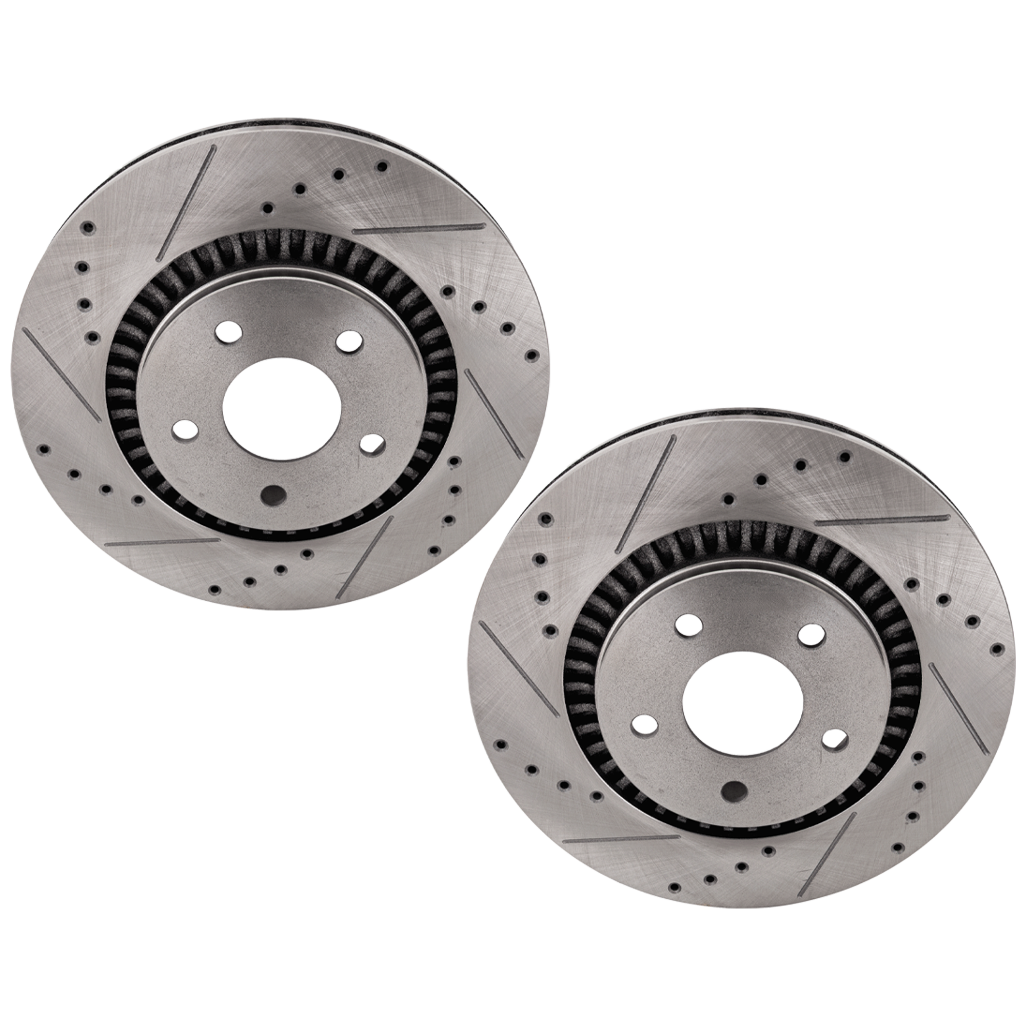 AM FIVE HUNDRED FREESTYLE MONTEGO 05-07 TAURUS TAURUS X SABLE 08-09 FRONT BRAKE DISC RH AND LH Cross drilled and Slotted SKU SET STPF27110099DRS2 OEM 42145-42267-54126-54157-54169