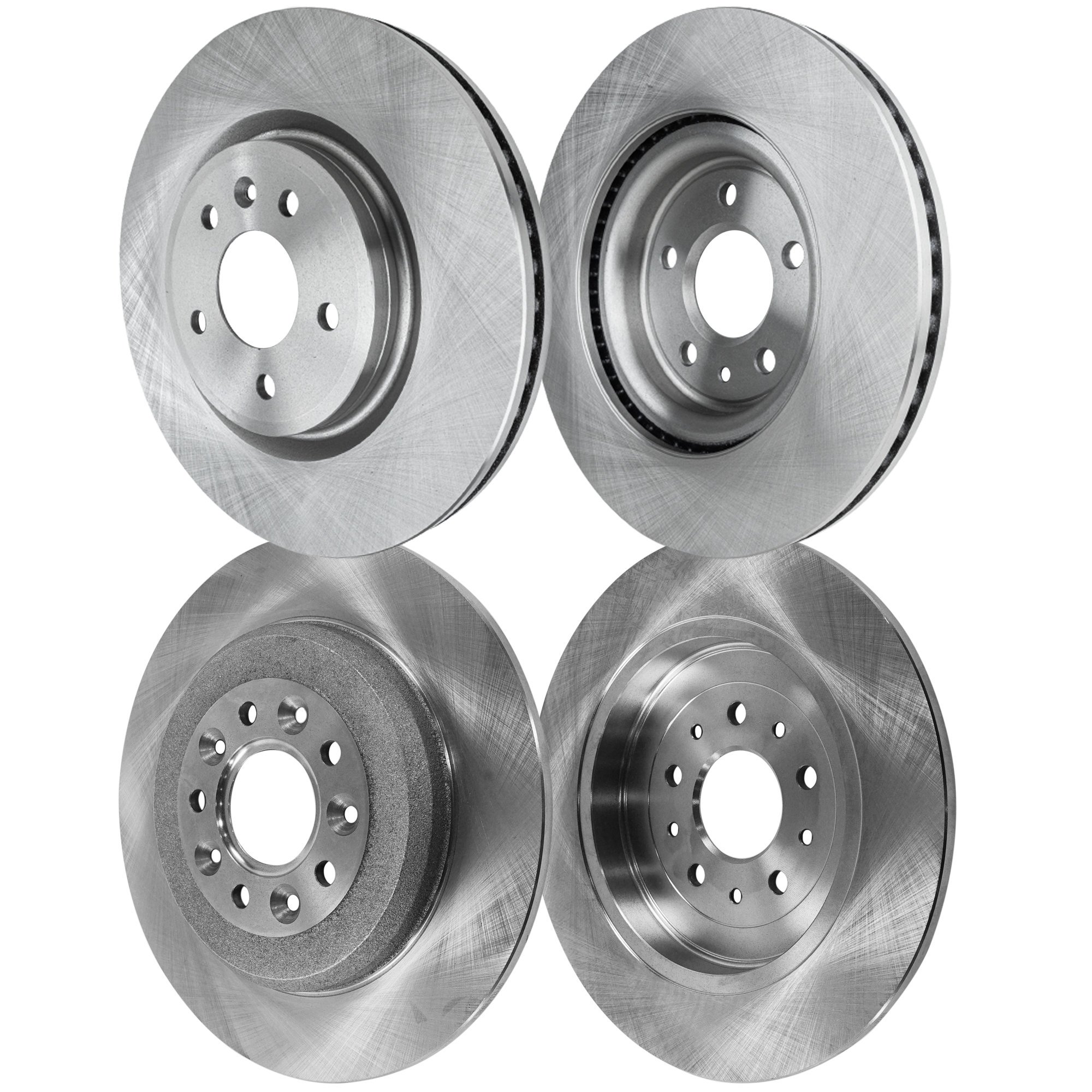AM EXPLORER 11-19 FRONT AND REAR BRAKE DISC RH AND LH 4 Wheel Set Plain Surface 5 Lugs SKU SET STPF27110100-4 OEM 5F9Z2C026BA CB5Z1125A