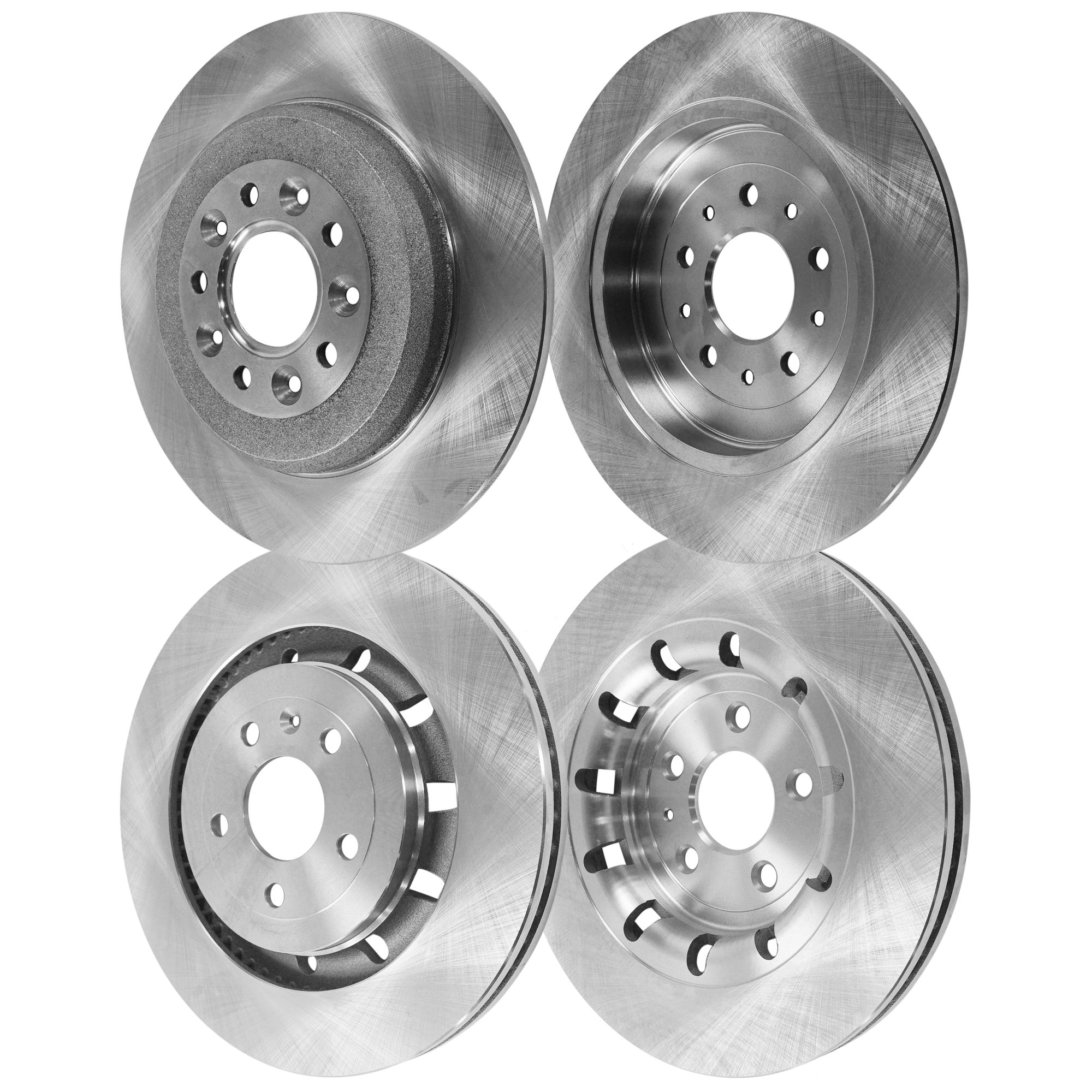 AM MKT 13-19 FRONT AND REAR BRAKE DISC RH AND LH 4 Wheel Set Plain Surface SKU SET STPF27110101-4 A OEM 42332-90054266 BBRF318 G15590S