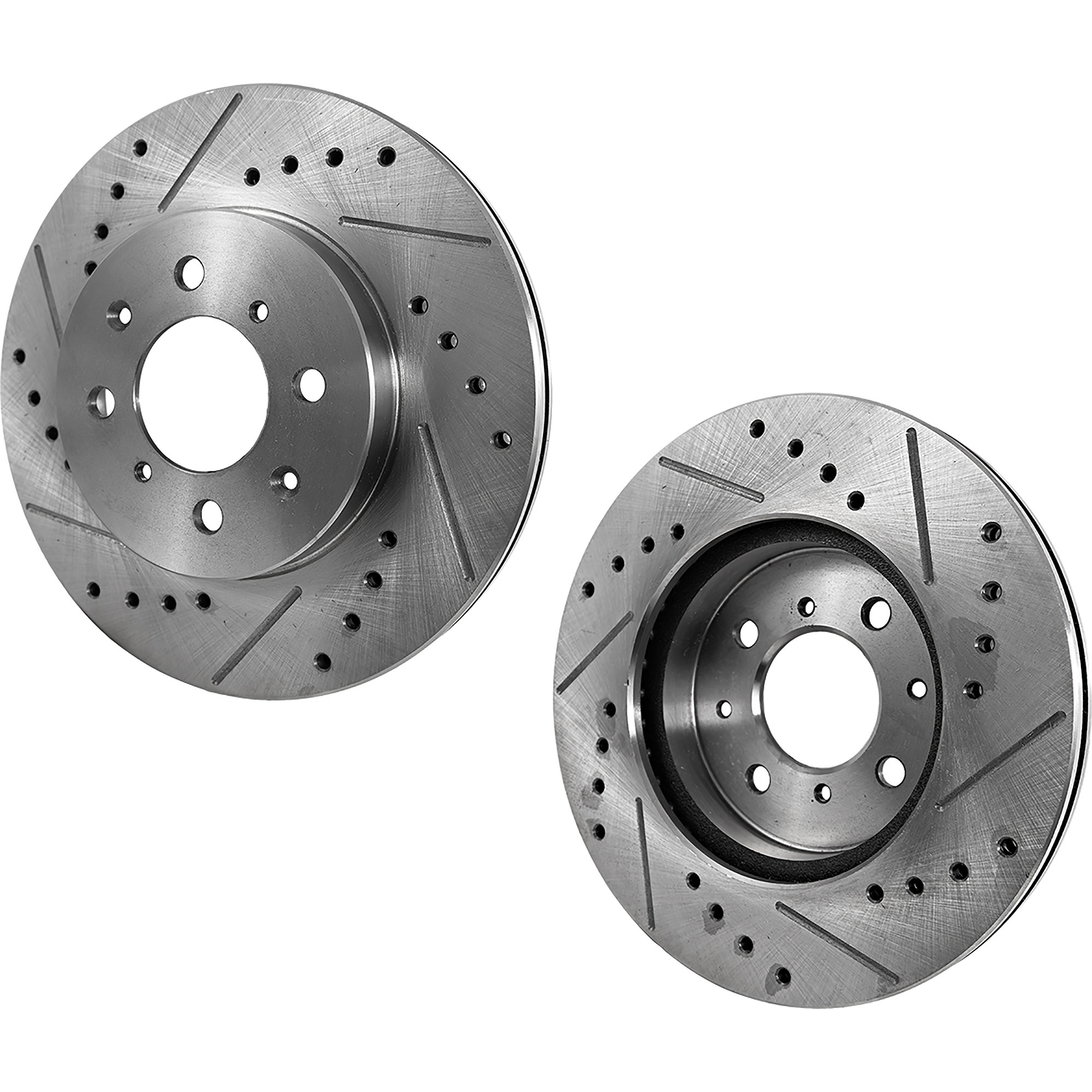 AM FOCUS 08-11 FRONT BRAKE DISC RH AND LH Drilled and Slotted SKU SET STPF27110107DRS2 OEM 42257-54161-850040-900580-1216