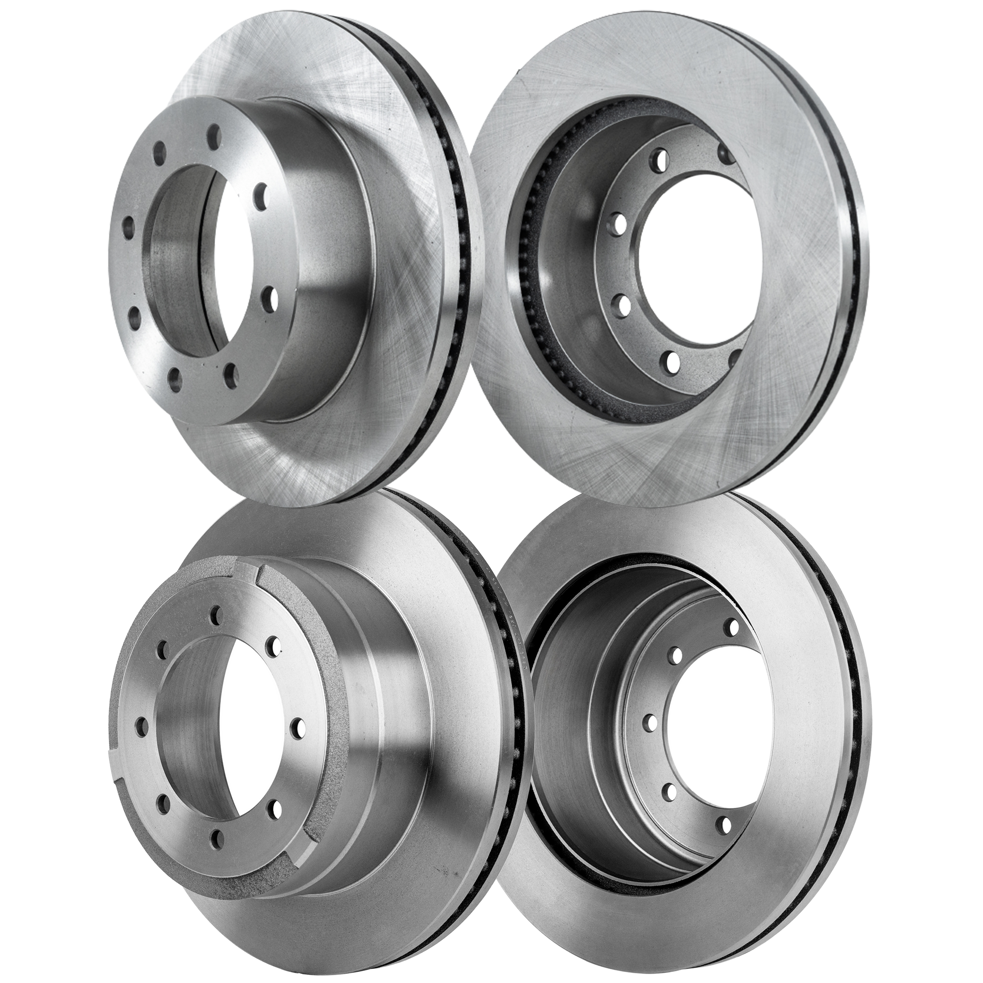 AM F 350 SUPER DUTY 12-12 FRONT AND REAR BRAKE DISC RH AND LH 4 Wheel Set Plain Surface 8 Lugs SKU SET STPF27110118-4 D OEM 42295-850351-60054225-681018R