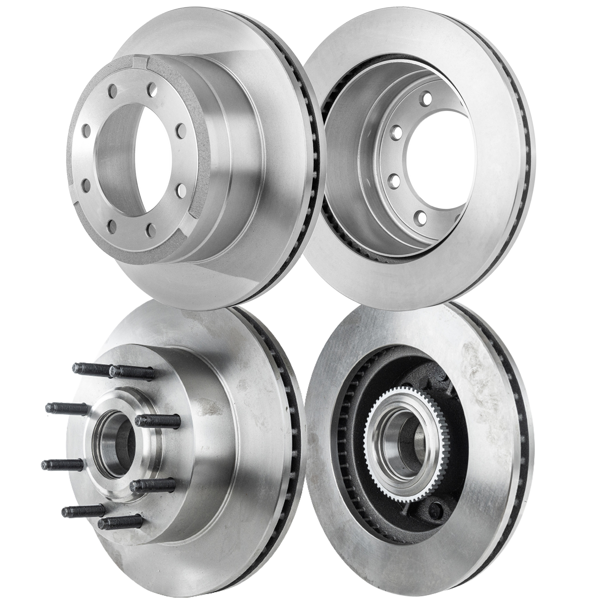AM F 250 SUPER DUTY F 350 SUPER DUTY 12-12 FRONT AND REAR BRAKE DISC RH AND LH 4 Wheel Set Plain Surface SKU SET STPF27110120-4 A OEM 42259-54160-60411-850066-90036