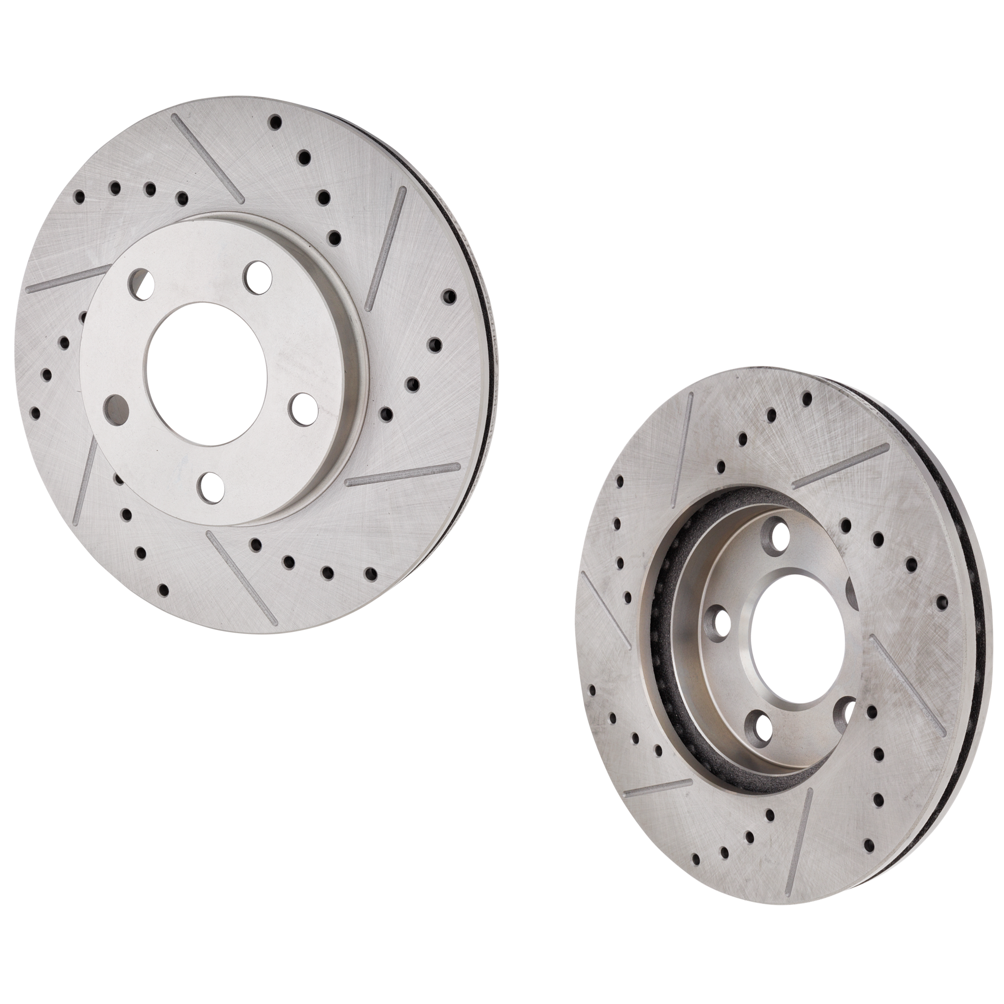 AM MUSTANG 94-04 FRONT BRAKE DISC RH AND LH Drilled and Slotted SKU SET STPF27110146DRS2 OEM 1184-19760-27110-54011-65855-6