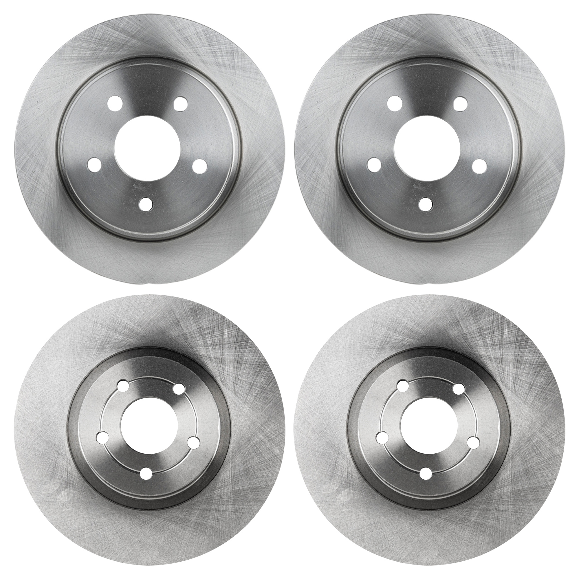AM ESCAPE 13-16 TRANSIT CONNECT 14-18 FRONT AND REAR BRAKE DISC RH AND LH Vented Front Solid Rear Plain Surface 5 Lugs 4 Wheel Set SKU SET STPF27110157-4 A OEM 34349-42308-45440-54192-680998