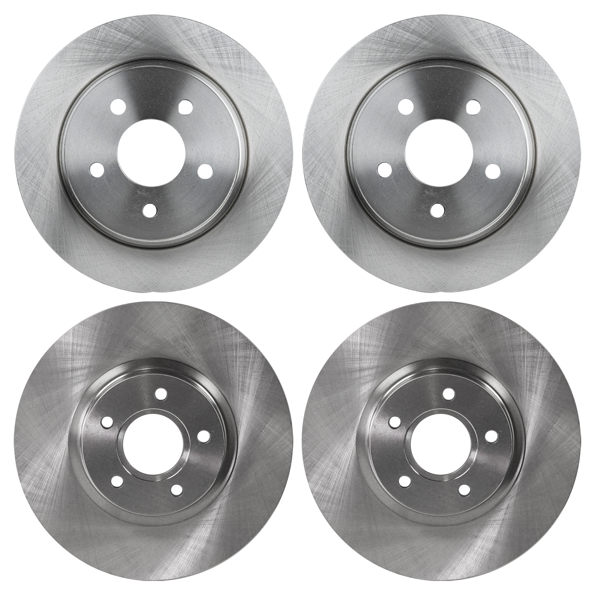 AM C MAX 13-17 ESCAPE 13-16 FRONT AND REAR BRAKE DISC RH AND LH Vented Front Solid Rear Plain Surface 5 Lugs 4 Wheel Set SKU SET STPF27110158-4 C OEM 34364-45438-45608-850028-90070