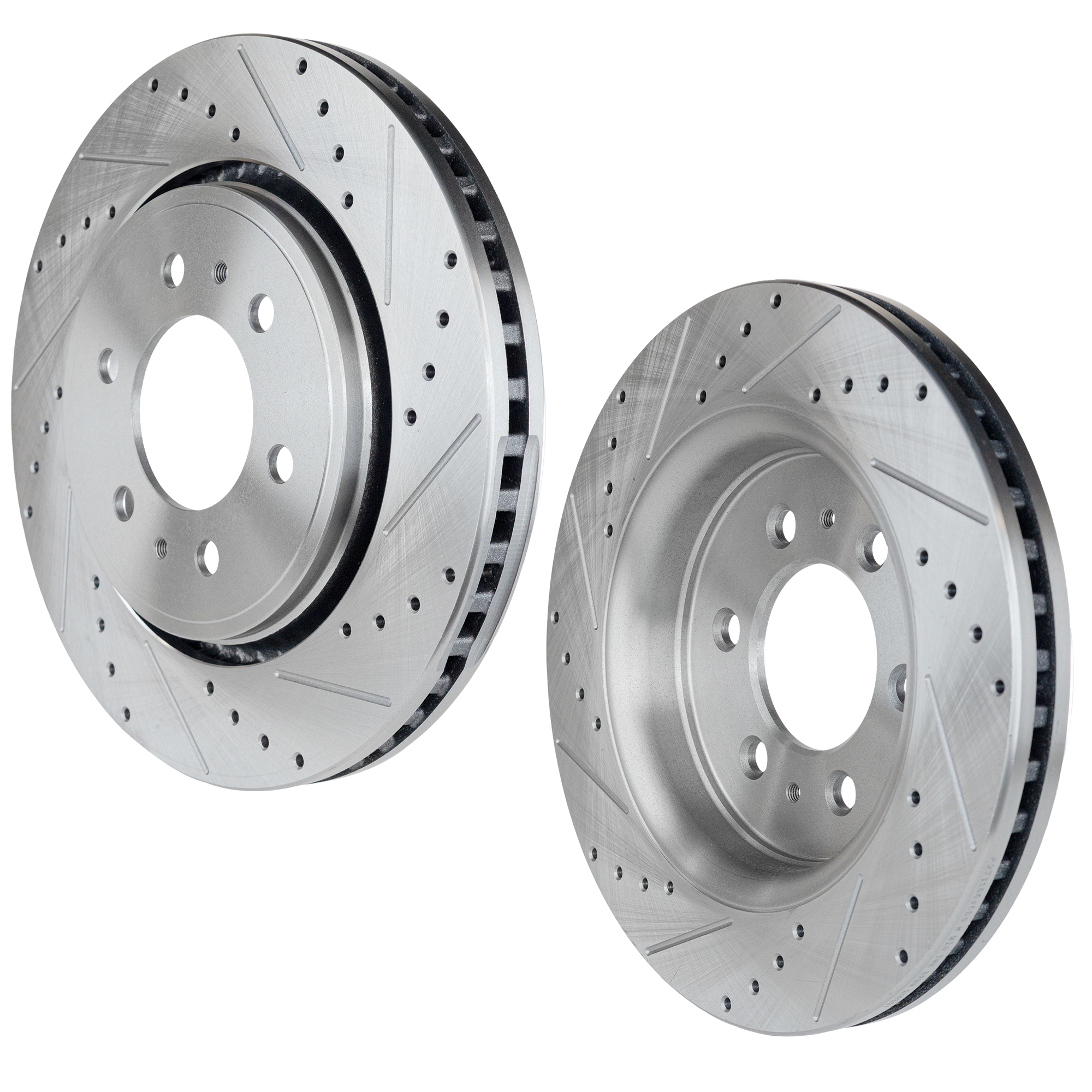 AM ACADIA 07-16 TRAVERSE 09-16 REAR BRAKE DISC RH AND LH Drilled and Slotted SKU SET STPG27110002DRS2 OEM 41233-55151-60438-580569-90037