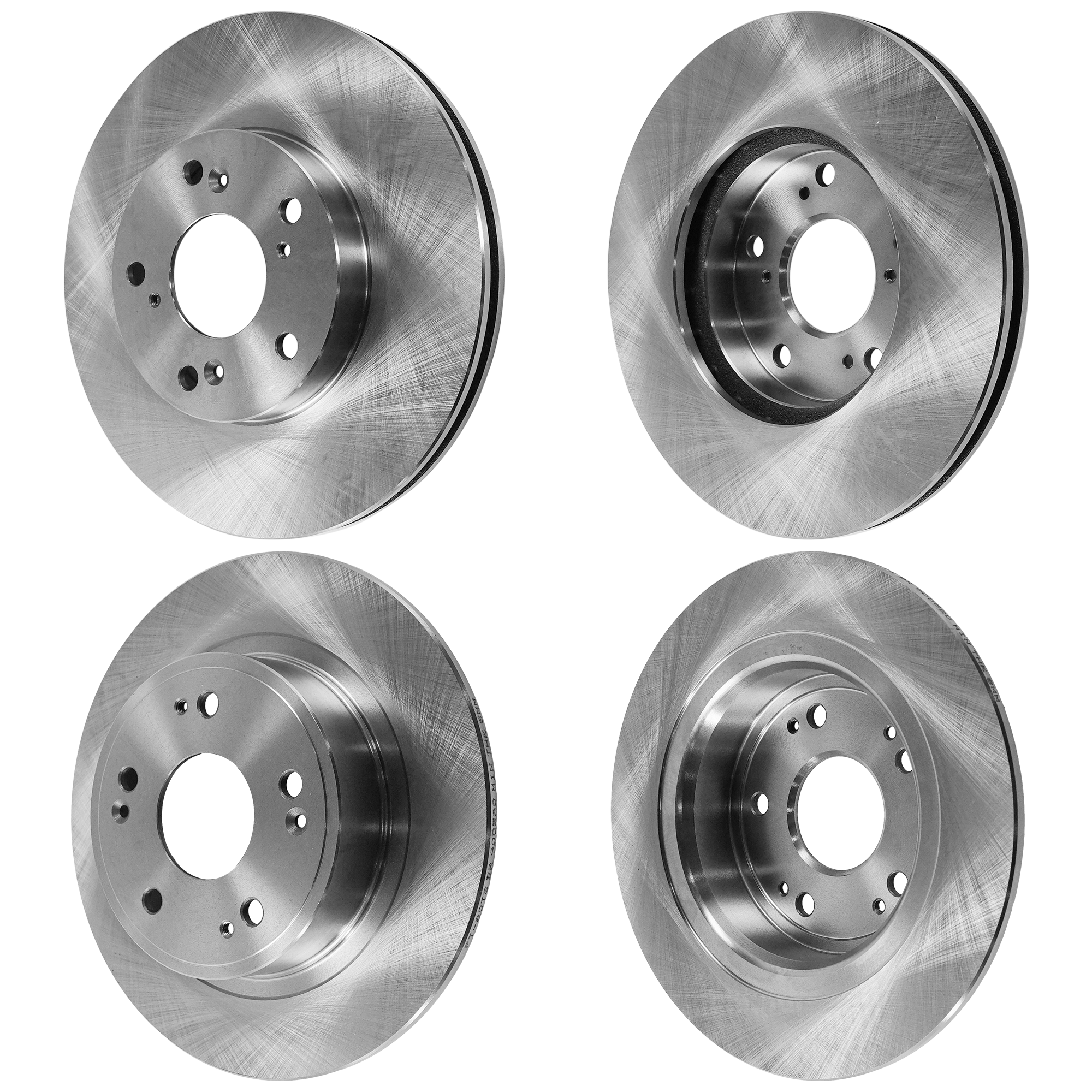 AM CSX 06-11 ACCORD 98-17 CIVIC 06-22 FRONT AND REAR BRAKE DISC Plain Surface 5 Lugs Set of 4 SKU SET STPH27110014 OEM 42510SFY000-42510TA0A00-42510T