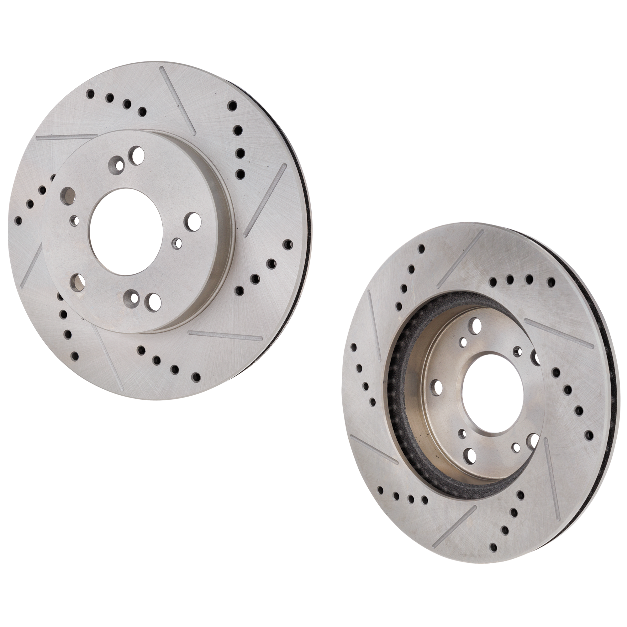 AM CIVIC 12-15 FRONT BRAKE DISC RH AND LH Drilled and Slotted SKU SET STPH27110017DRS2 OEM 44742-0833531-850295-60059036