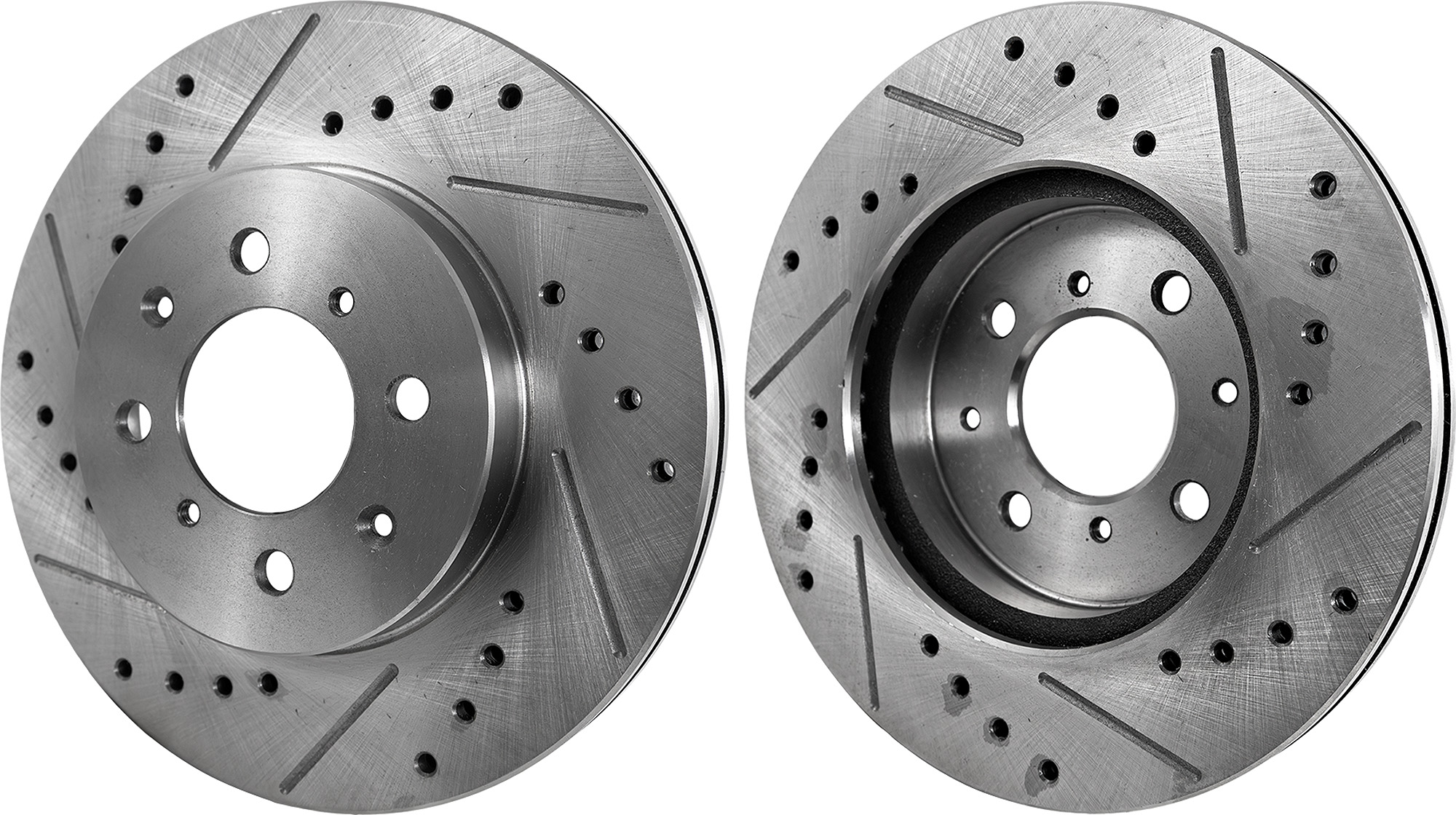 AM CIVIC 90-05 INTEGRA 90-01 FRONT BRAKE DISC RH AND LH Drilled and Slotted SKU SET STPH27110021DRS2 OEM 288-3295-19756-25331-63255-860