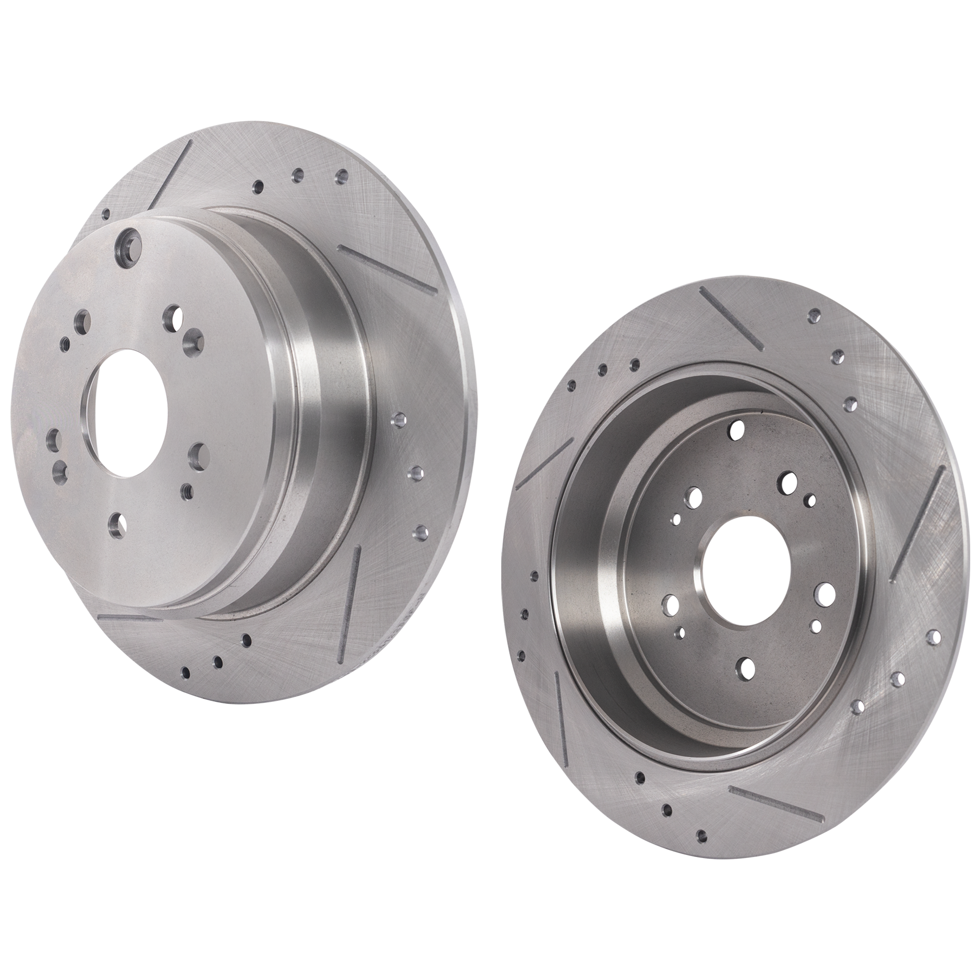 AM CR V 05-16 RDX 07-18 REAR BRAKE DISC RH AND LH Drilled and Slotted SKU SET STPH27110023DRS2 OEM 19374-31372-44317-60432-145678