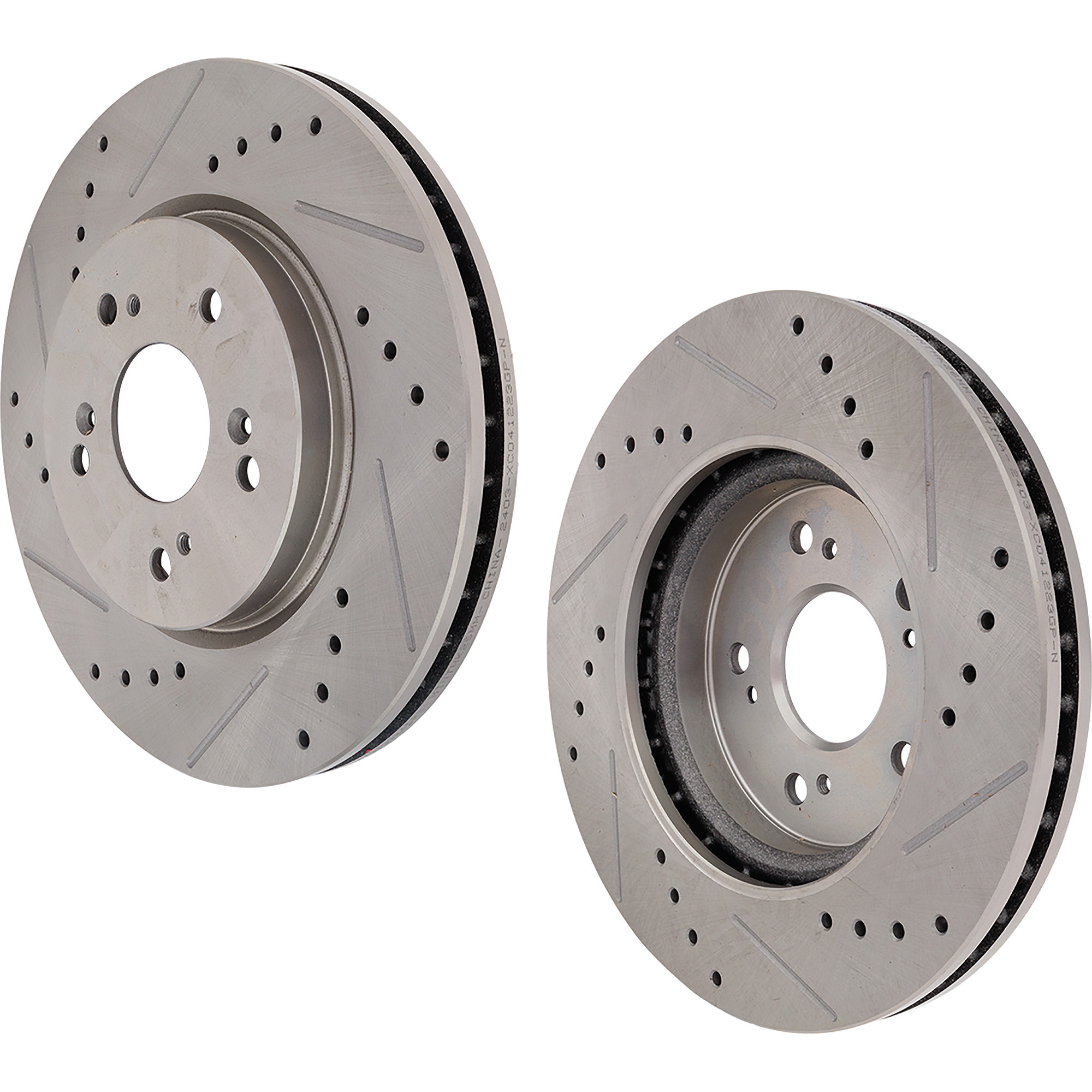 AM CR V 07-16 RDX 07-12 FRONT BRAKE DISC RH AND LH Drilled and Slotted SKU SET STPH27110024DRS2 OEM 31455-44583-60420-0833007-9003