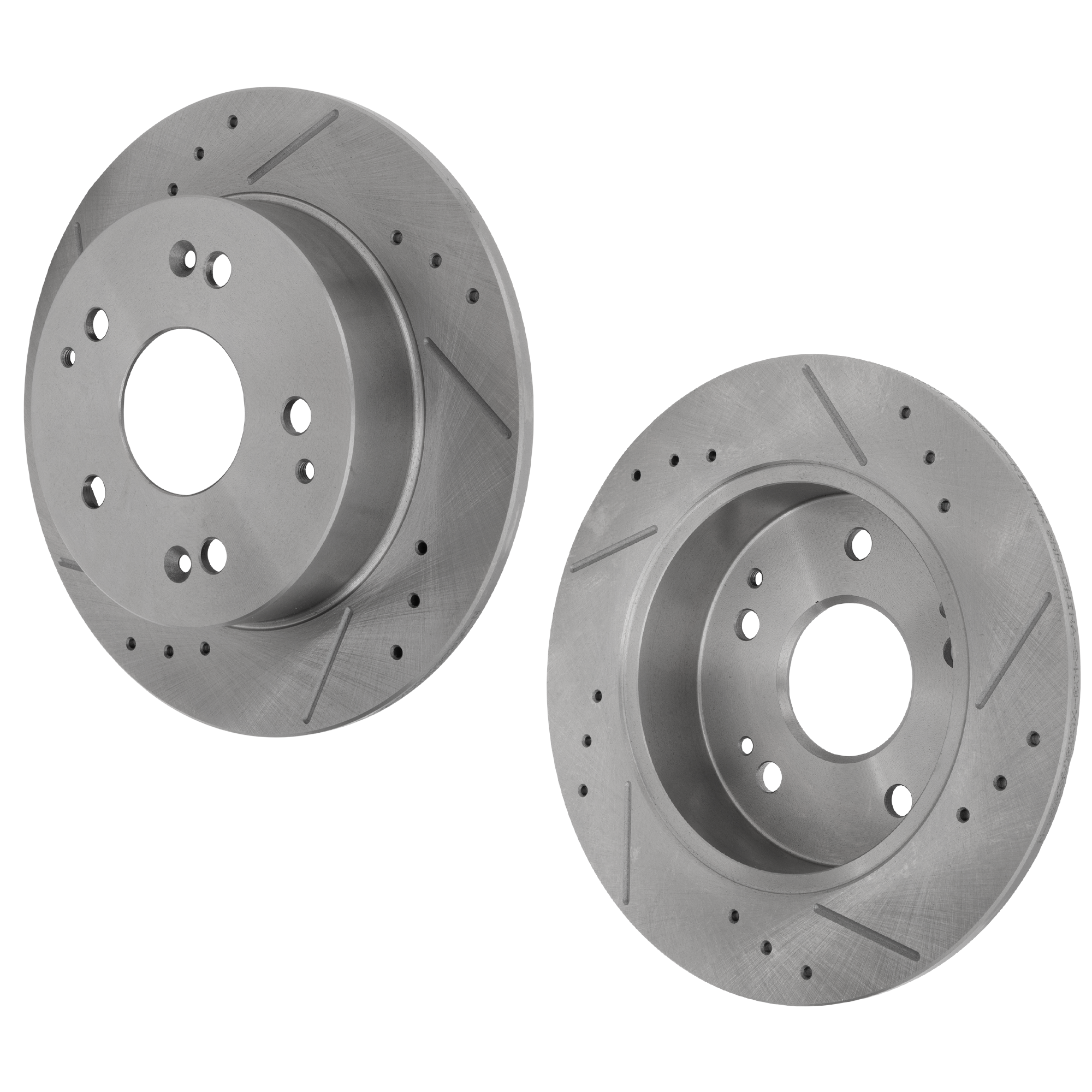 AM ELANTRA 07-10 FRONT BRAKE DISC RH AND LH Drilled and Slotted SKU SET STPH27110028DRS2 OEM 31453-44656-70100-880504-98050
