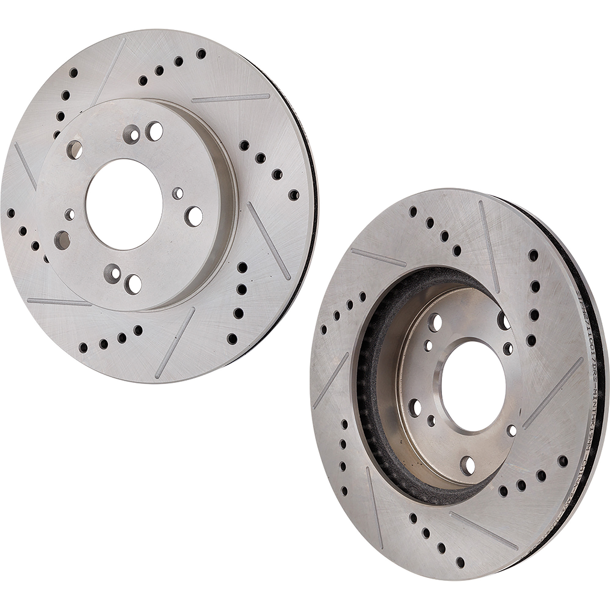 AM ELANTRA 07-10 REAR BRAKE DISC RH AND LH Drilled and Slotted SKU SET STPH27110029DRS2 OEM 31452-44678-60447-900444-98049