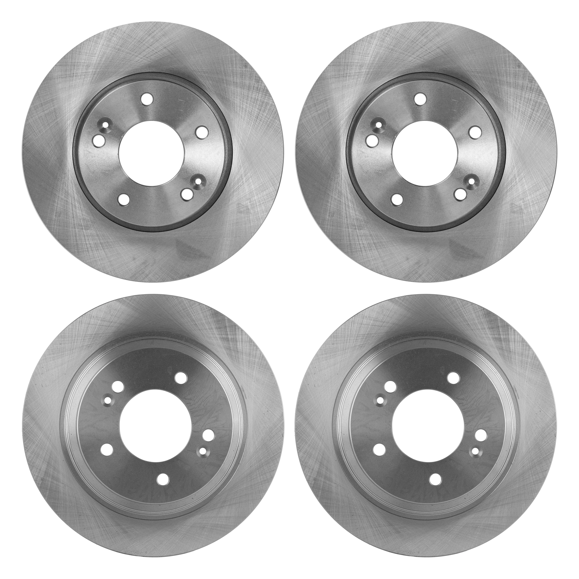 AM ELANTRA GT 18-20 FORTE 21-22 FRONT AND REAR BRAKE DISC RH AND LH Plain Surface Front Vented Rear Solid 5 Lugs SKU SET STPH27110032-4 B OEM 31584-44745-0833519-0833528-85