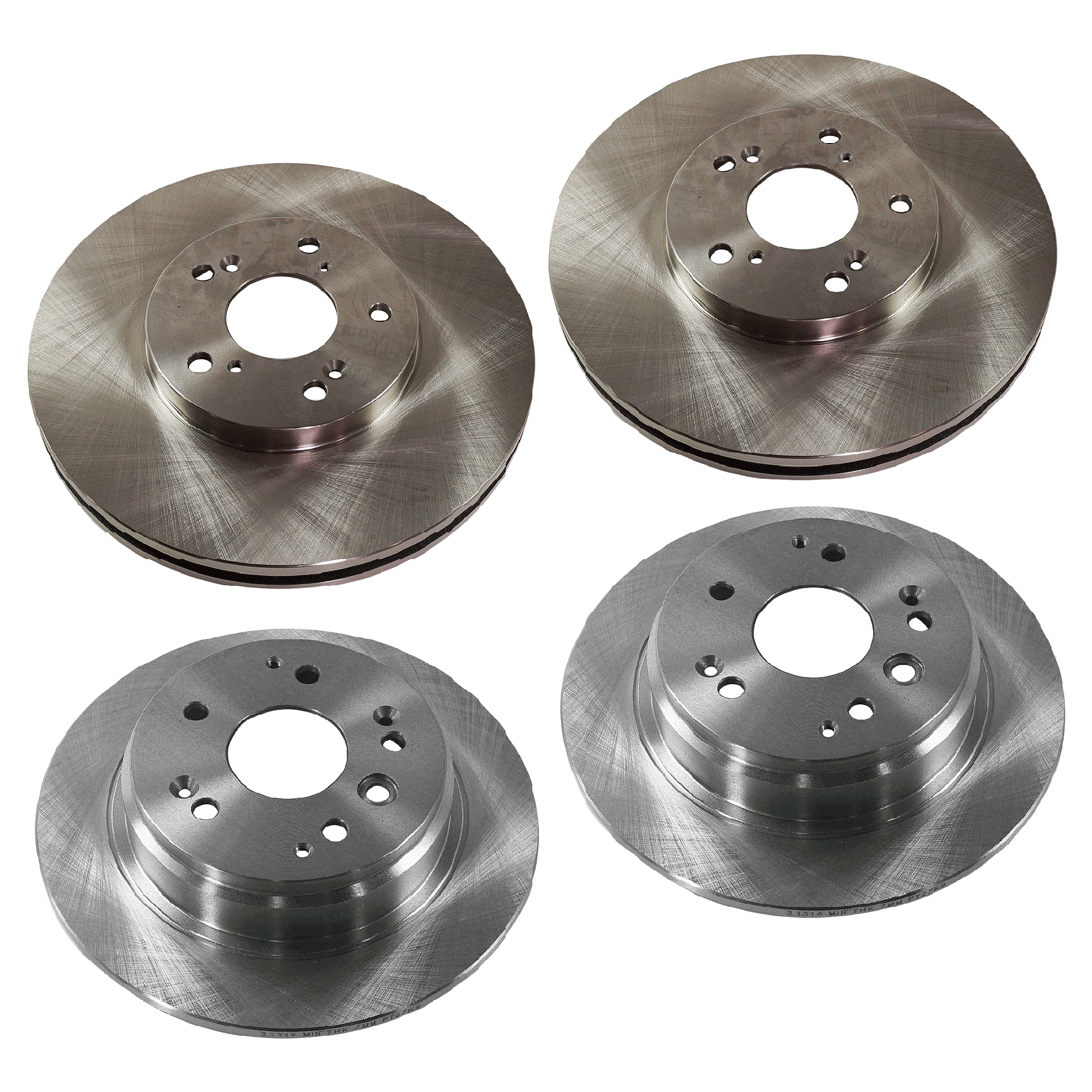 AM TL 04-08 FRONT AND REAR BRAKE DISC 4 Wheel Set SKU SET STPH27110052-4 D OEM 42510SCVA00-45251S0X000
