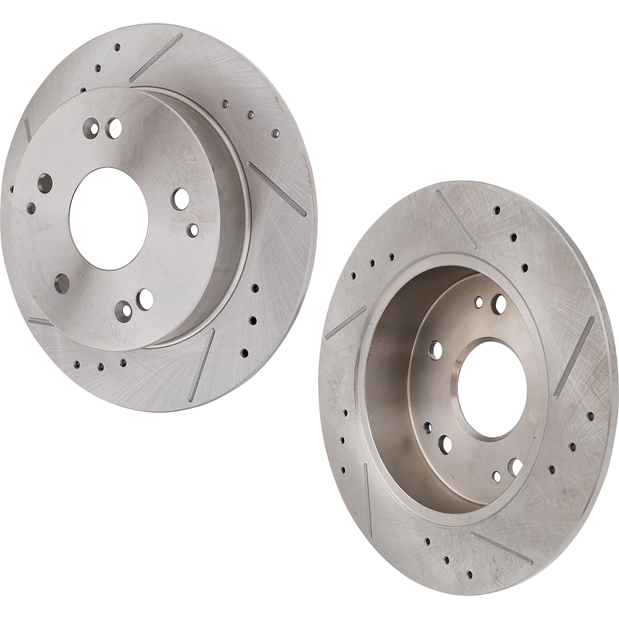 AM CIVIC 06-15 ILX 13-15 PRELUDE 97-01 REAR BRAKE DISC RH AND LH Cross drilled and Slotted SKU SET STPH27110057DRS2 OEM 31227-31420-108400-145159-0832