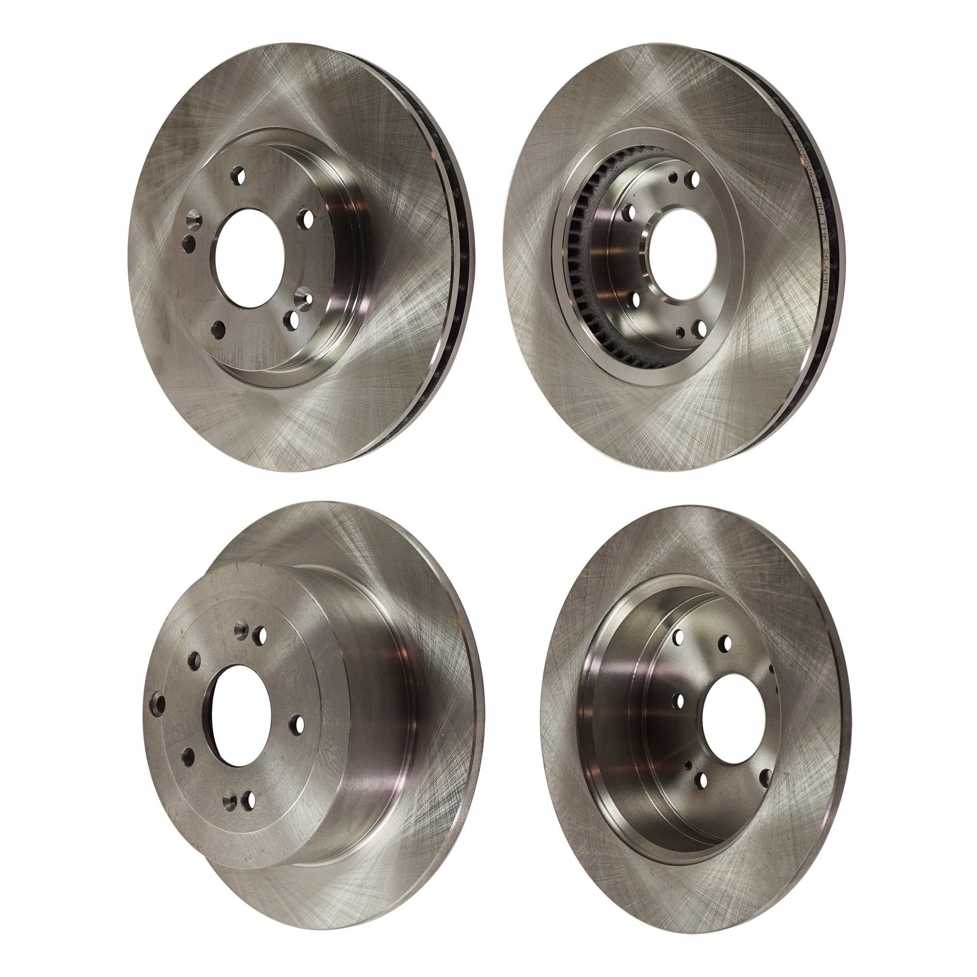 AM SANTA FE 07-09 FRONT AND REAR BRAKE DISC 4 Wheel Set SKU SET STPH27110066-4 OEM 517122B000-517122P000-584110W0