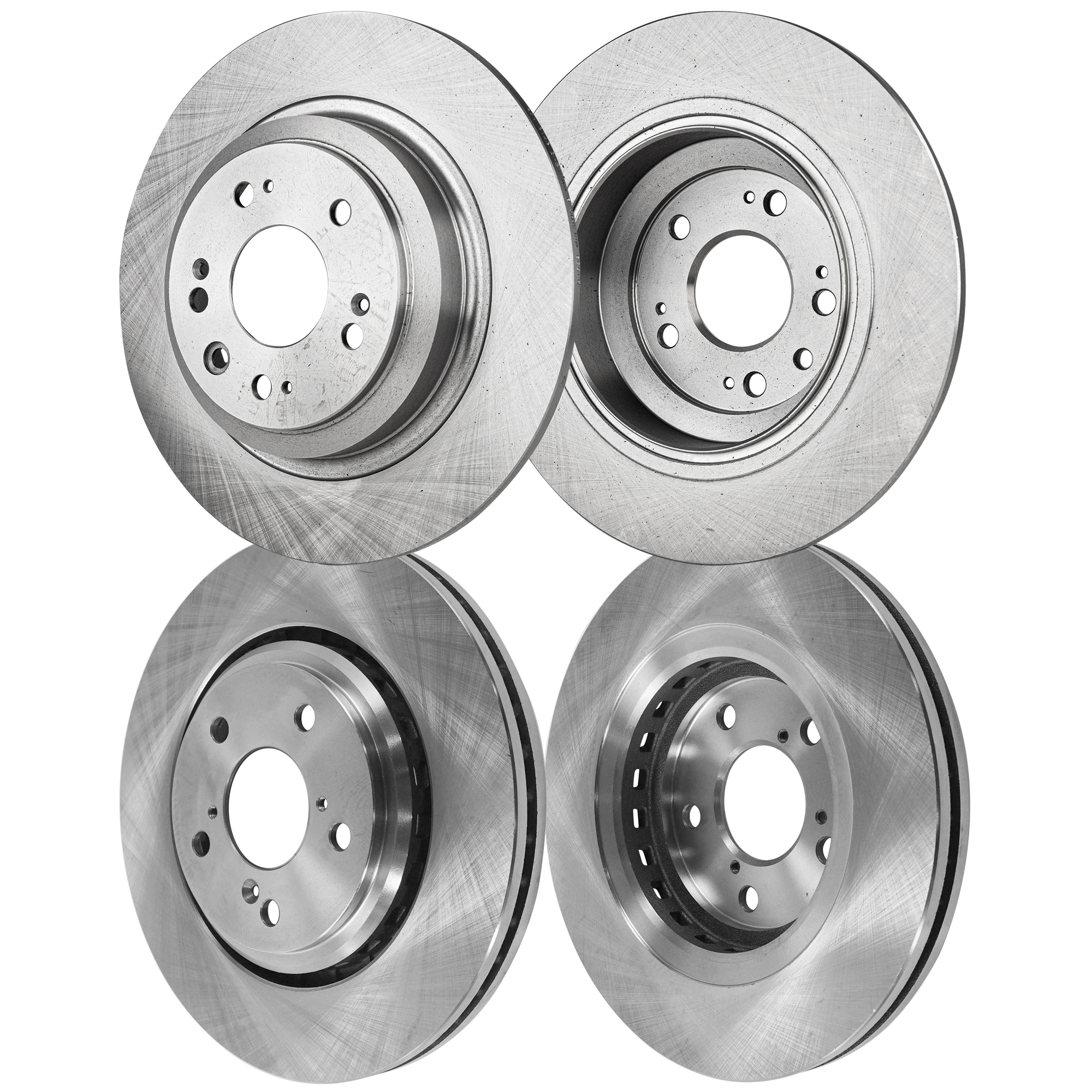 AM TL 09-14 FRONT AND REAR BRAKE DISC RH AND LH 4 Wheel Set Plain Surface SKU SET STPH27110076-4 OEM 45251TK8A02-42510TK4A00-42510T