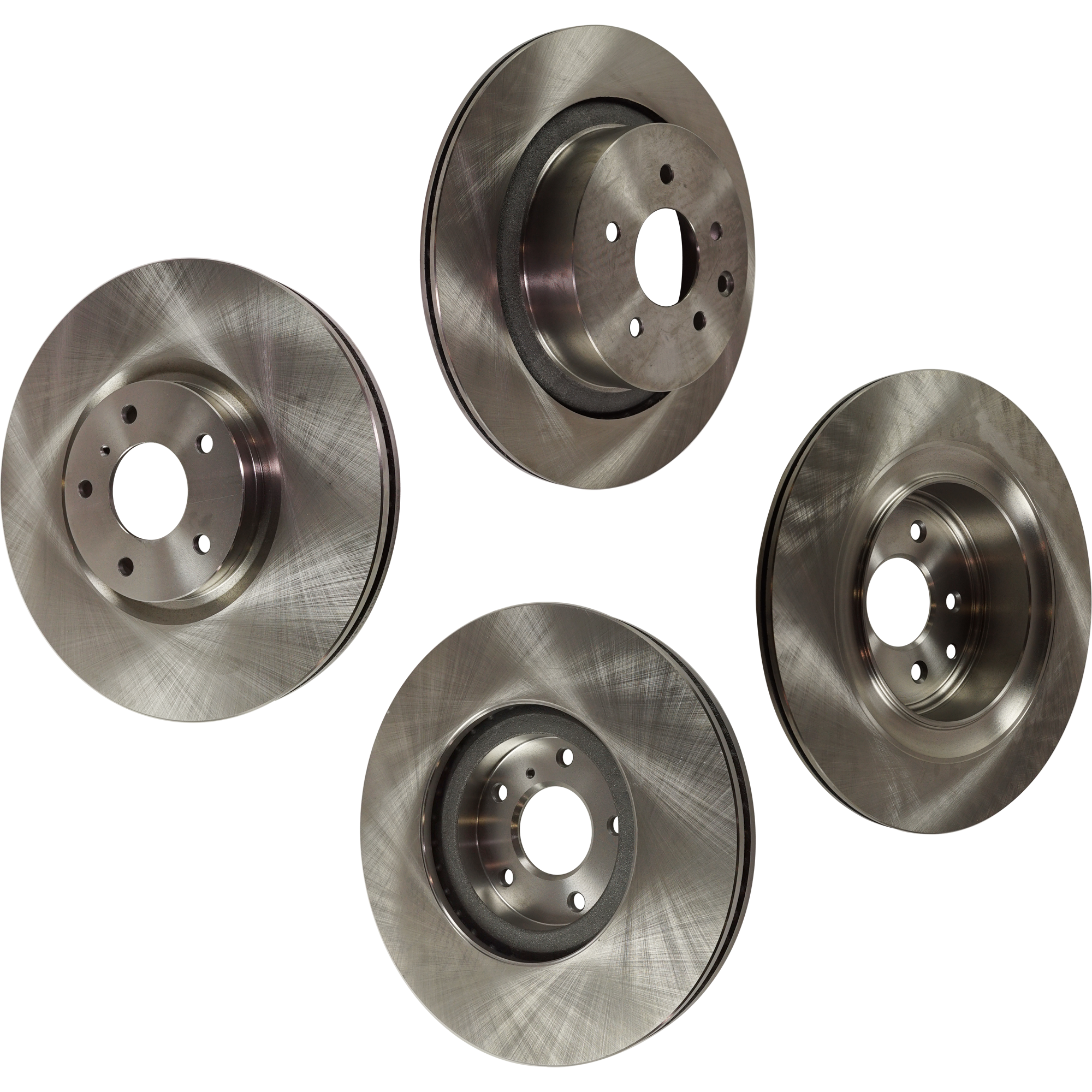 AM G35-07-08 G37-08-13 Q60-14-15 FRONT AND REAR BRAKE DISC RH AND LH 4 Wheel Set Plain Surface Vented 5 Lugs SKU SET STPI27110005-4 OEM 40206JK600-43206JK600