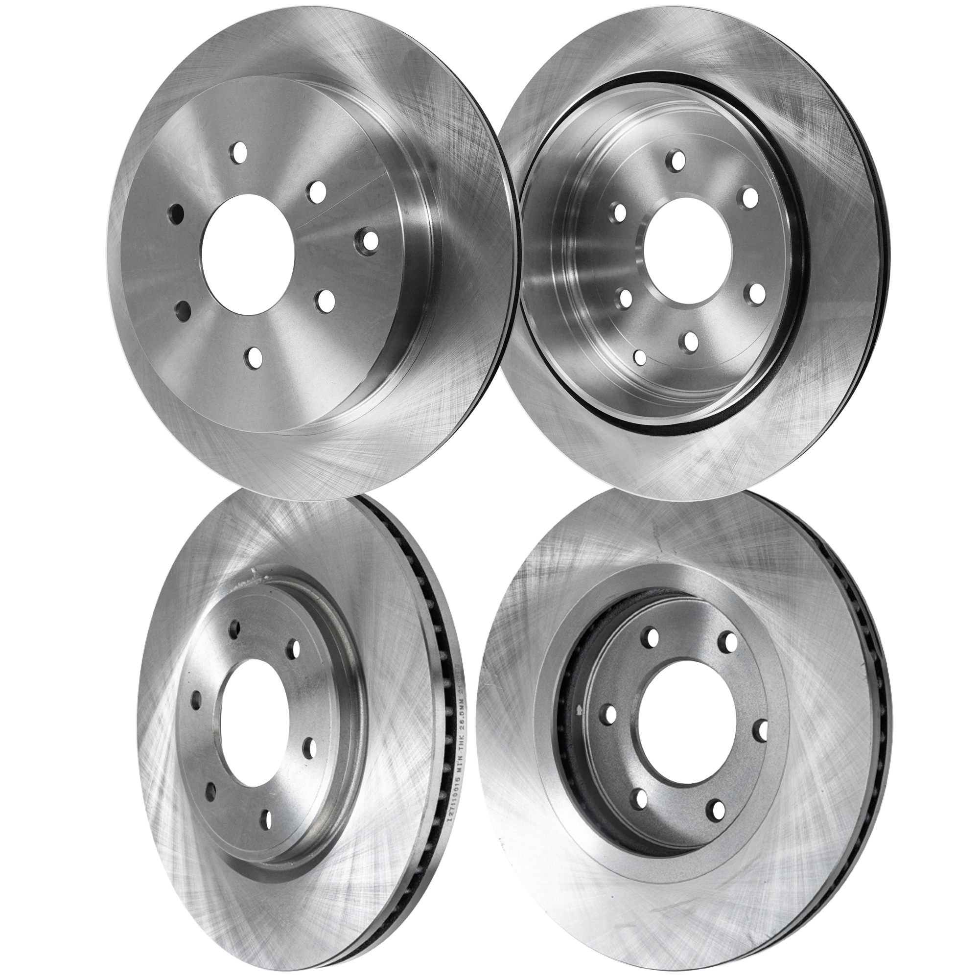 AM ARMADA 17-23 QX56-11-13 FRONT AND REAR BRAKE DISC 4 Wheel Set SKU SET STPI27110015-4 OEM 31571-44721-850249-12142113-60