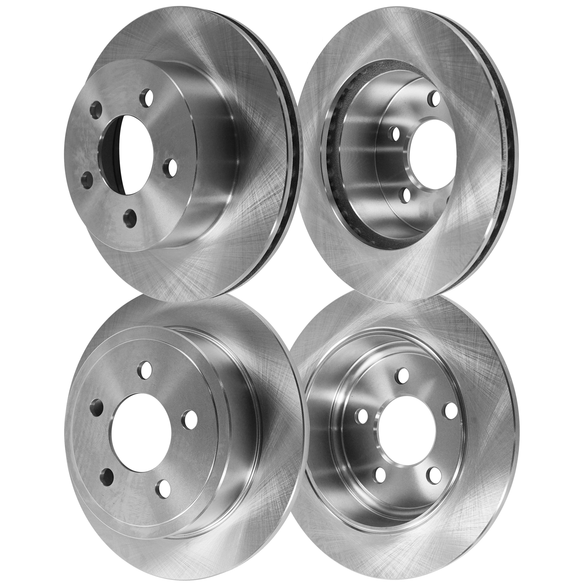 AM TJ WRANGLER 03-06 FRONT AND REAR BRAKE DISC RH AND LH 4 Wheel Set Plain Surface SKU SET STPJ27110005-4 OEM 5016434AA 52128411AA 52128411A