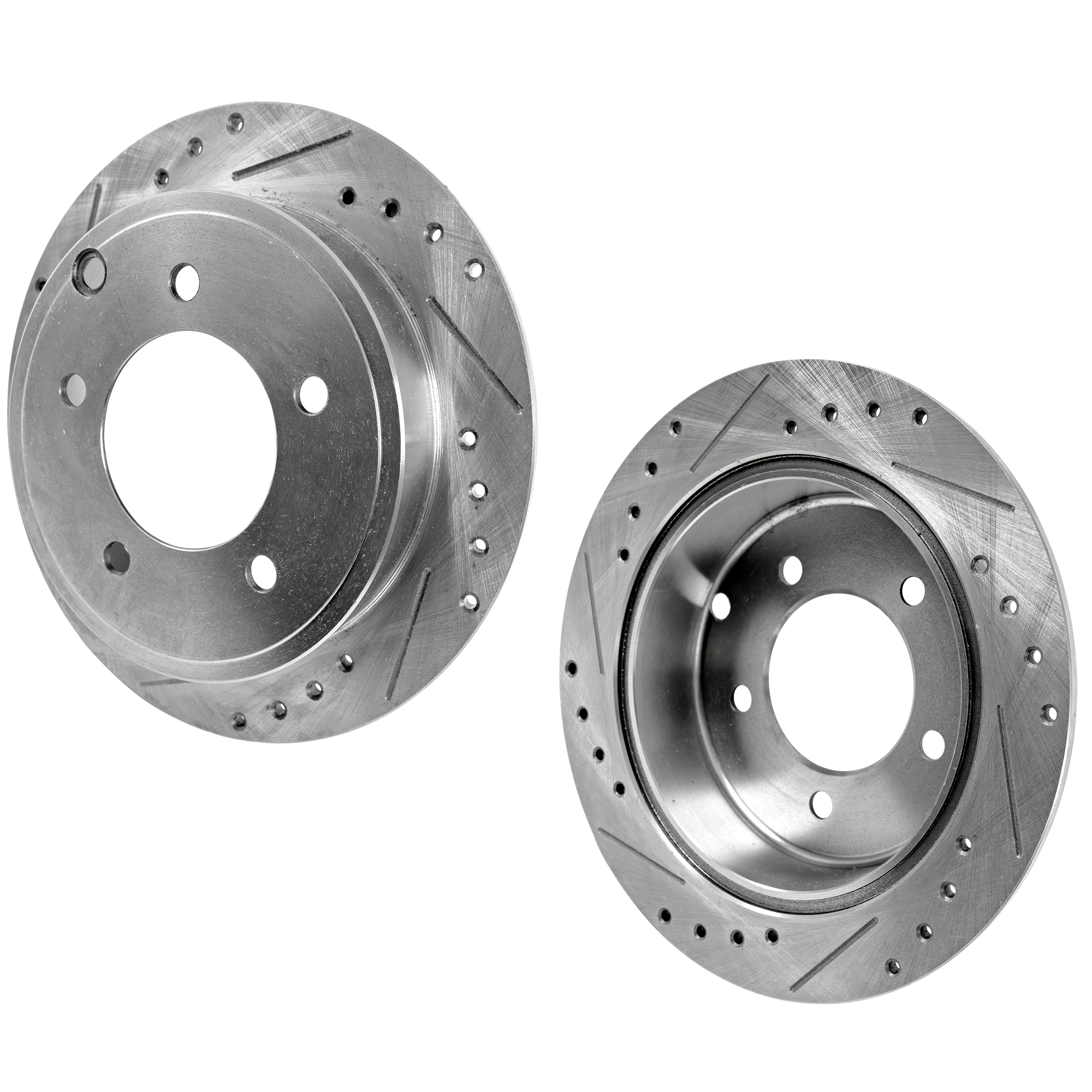 AM COMPASS PATRIOT 07-17 REAR BRAKE DISC RH AND LH Cross Drilled and Slotted Solid 5 Lugs SKU SET STPJ27110008DRS2 OEM 43154-44725-53036-780457-88045