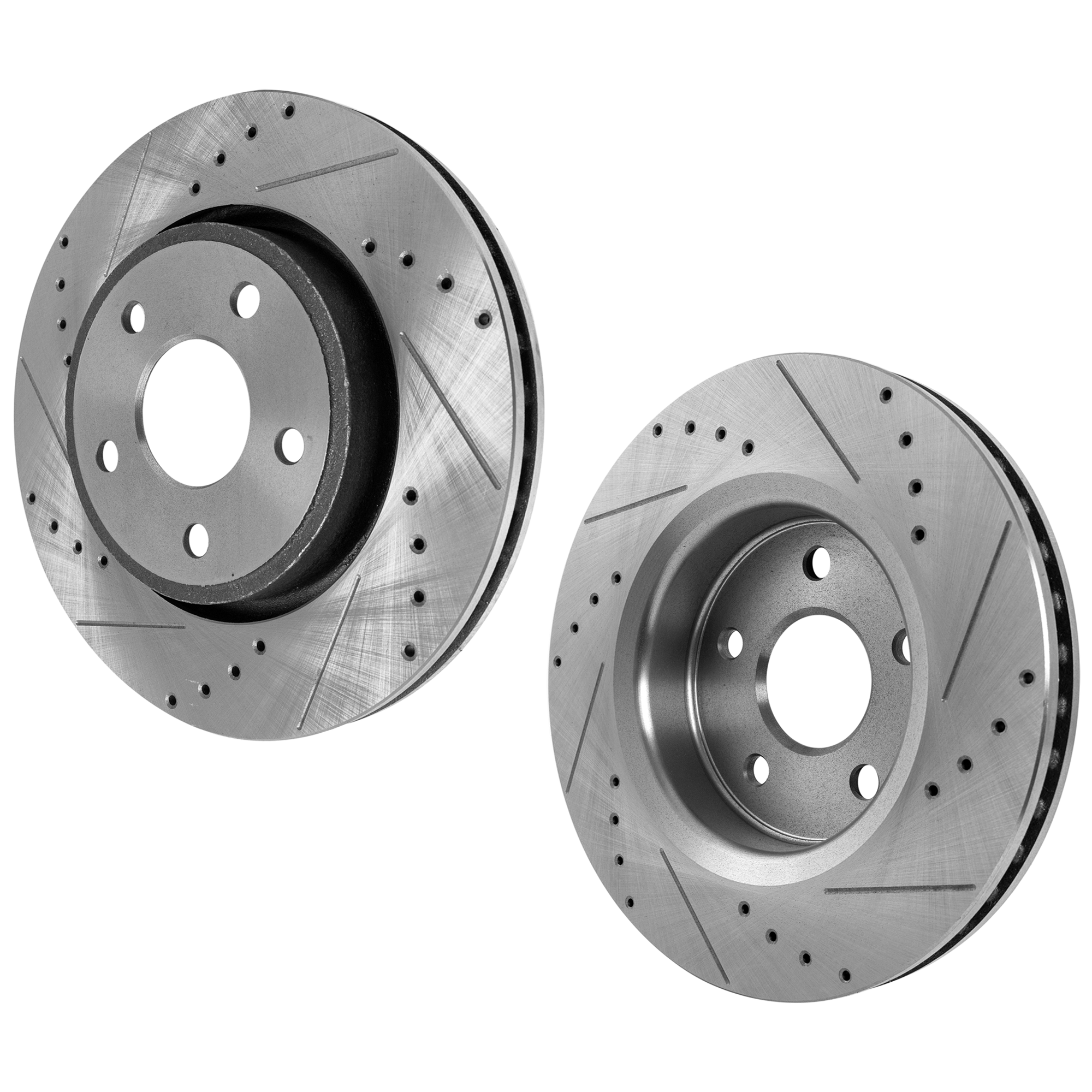 AM GRAND CHEROKEE 05-10 FRONT BRAKE DISC RH AND LH Cross drilled and Slotted SKU SET STPJ27110010DRS2 OEM 43082-53026-780289-48880289-60