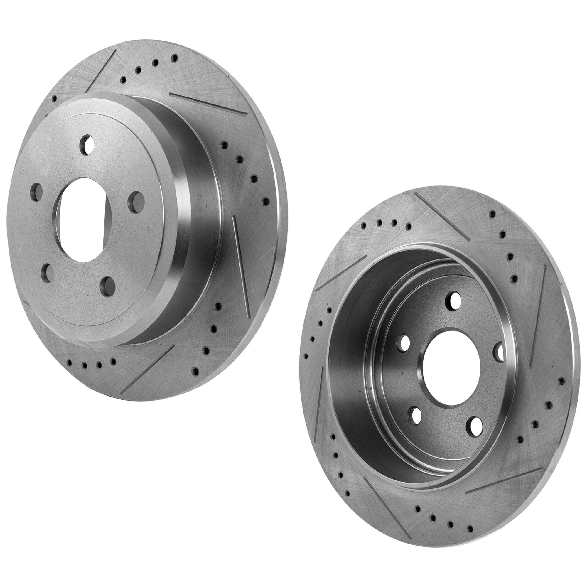 AM GRAND CHEROKEE 05-10 REAR BRAKE DISC RH AND LH Cross drilled and Slotted SKU SET STPJ27110011DRS2 OEM 43083-53027-780296-48880296-60