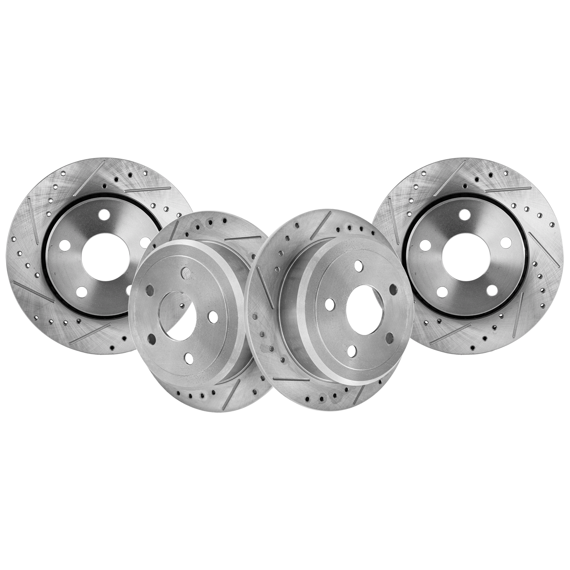 AM WRANGLER 07-17 WRANGLER JK 18-18 FRONT AND REAR BRAKE DISC Cross drilled and Slotted 302mm Front Disc Standard Brakes SKU SET STPJ27110032DRS OEM 53041-60373-780519-900326-6004