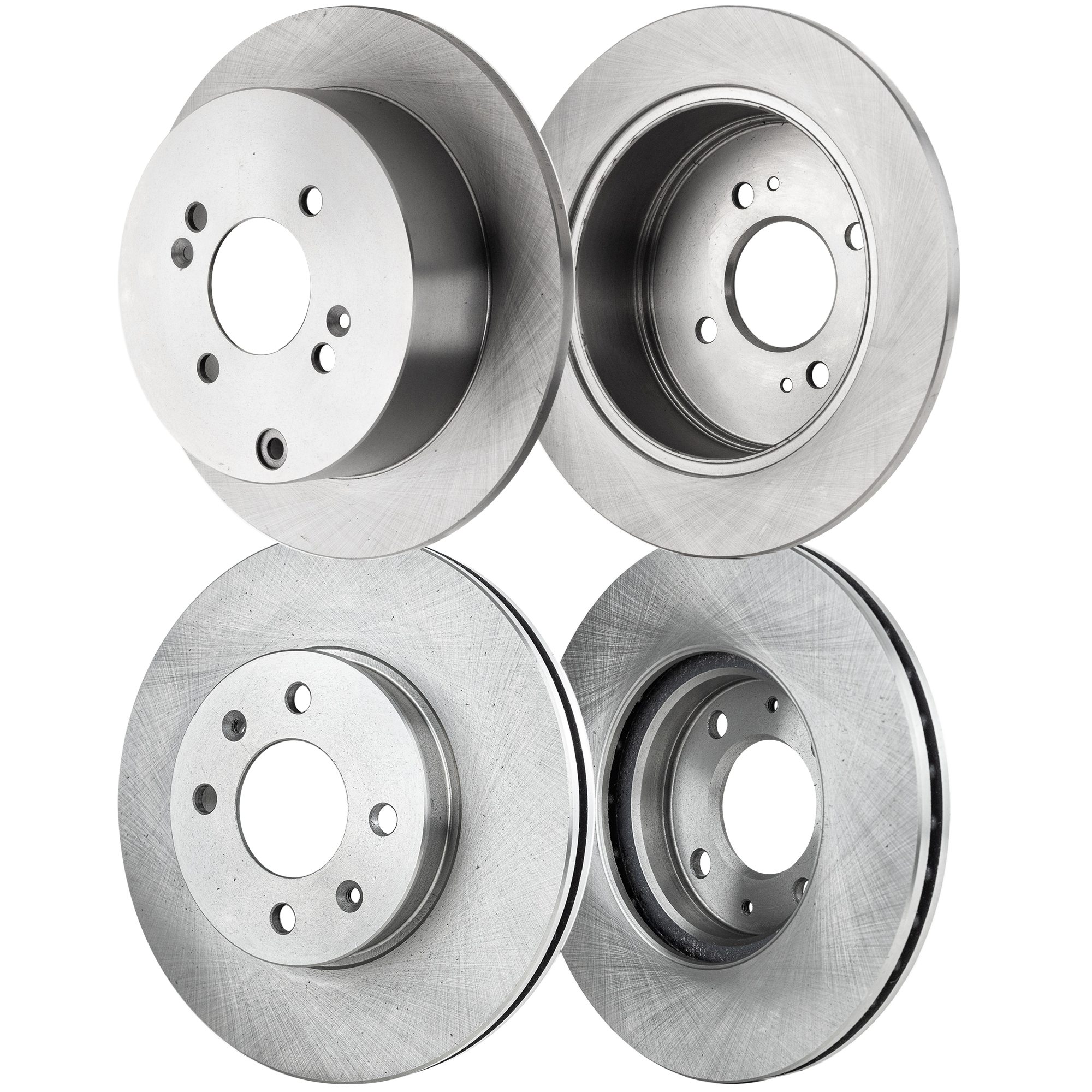AM ACCENT 06-07 RIO 06-11 FRONT AND REAR BRAKE DISC 4 Wheel Set SKU SET STPK27110009-4 OEM 517121G000-517121G500-584111C8