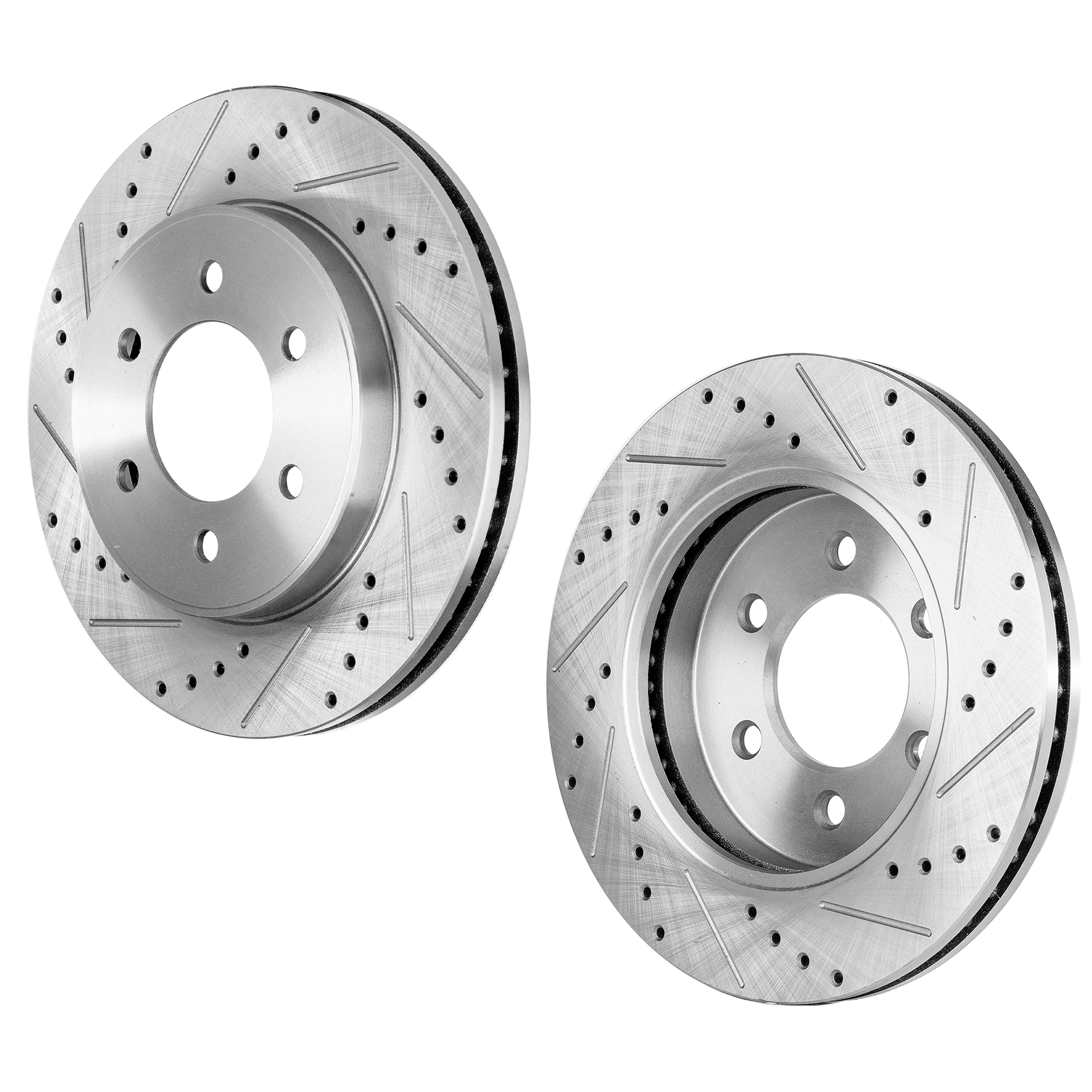 AM GX460-4RUNNER 10-22 REAR BRAKE DISC RH AND LH Drilled and Slotted SKU SET STPL27110016DRS2 OEM 31550-44715-0833467-850180-880