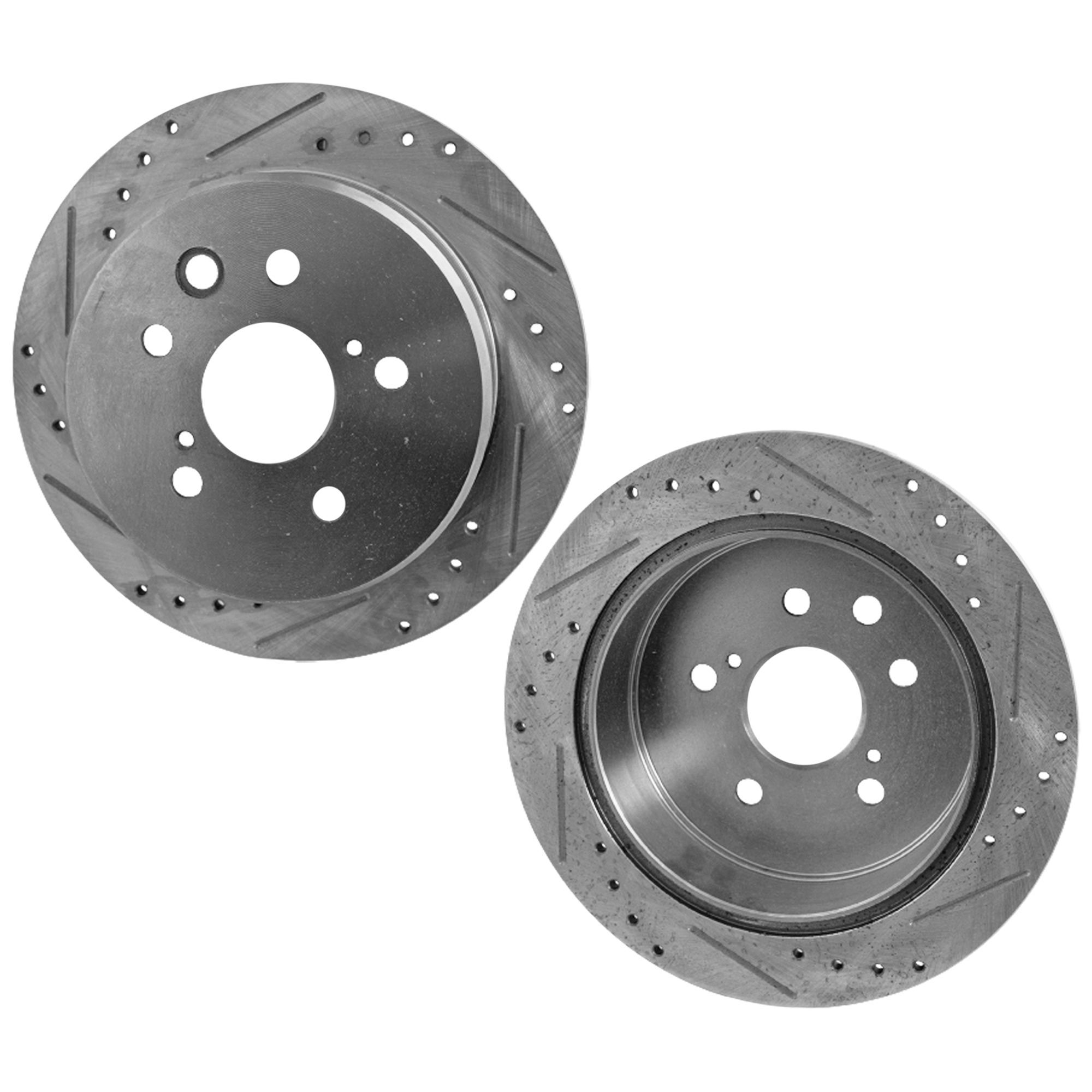 AM IS250-06-15 REAR BRAKE DISC RH AND LH Drilled and Slotted SKU SET STPL27110017DRS2 OEM 31447-44665-900550-60075016-31
