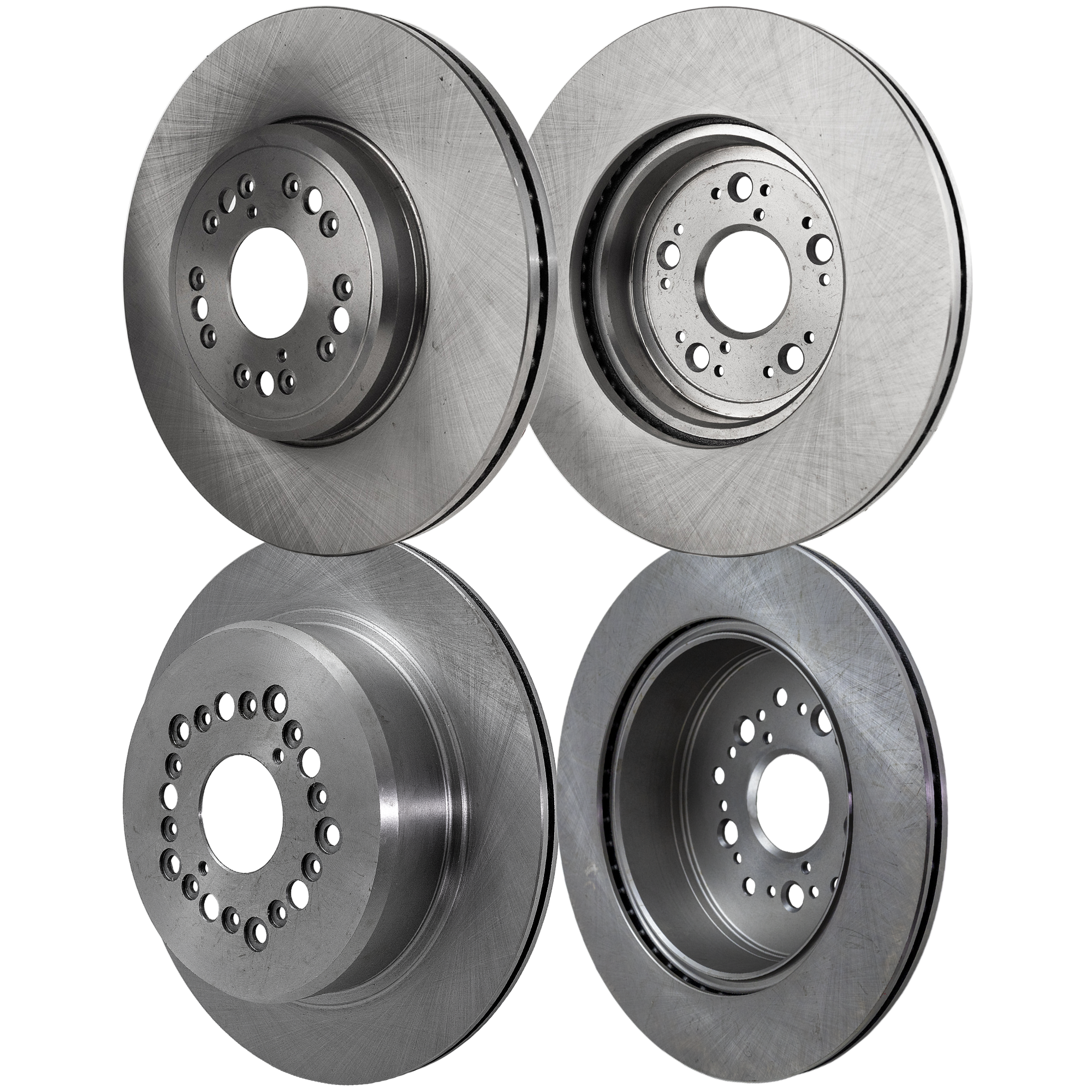AM LS400-95-00 FRONT AND REAR BRAKE DISC 4 Wheel Set SKU SET STPL27110029-4 OEM 4351250130-4351250150-43512501