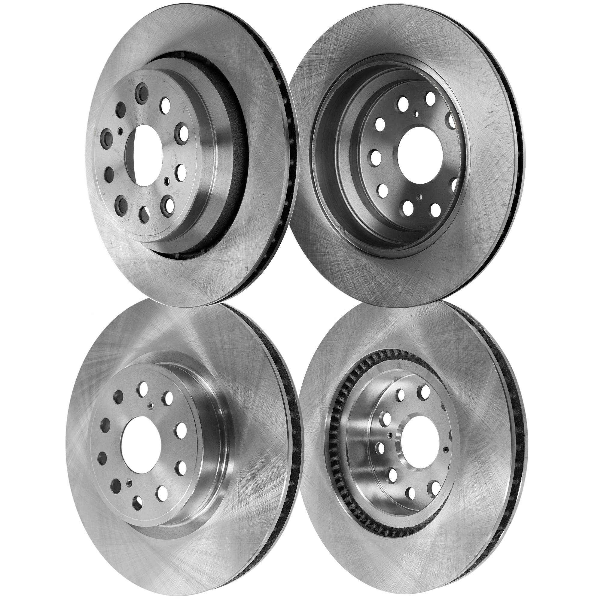 AM LS460-07-17 FRONT AND REAR BRAKE DISC 4 Wheel Set SKU SET STPL27110034-4 OEM 31474-44658-0833442-850020-600