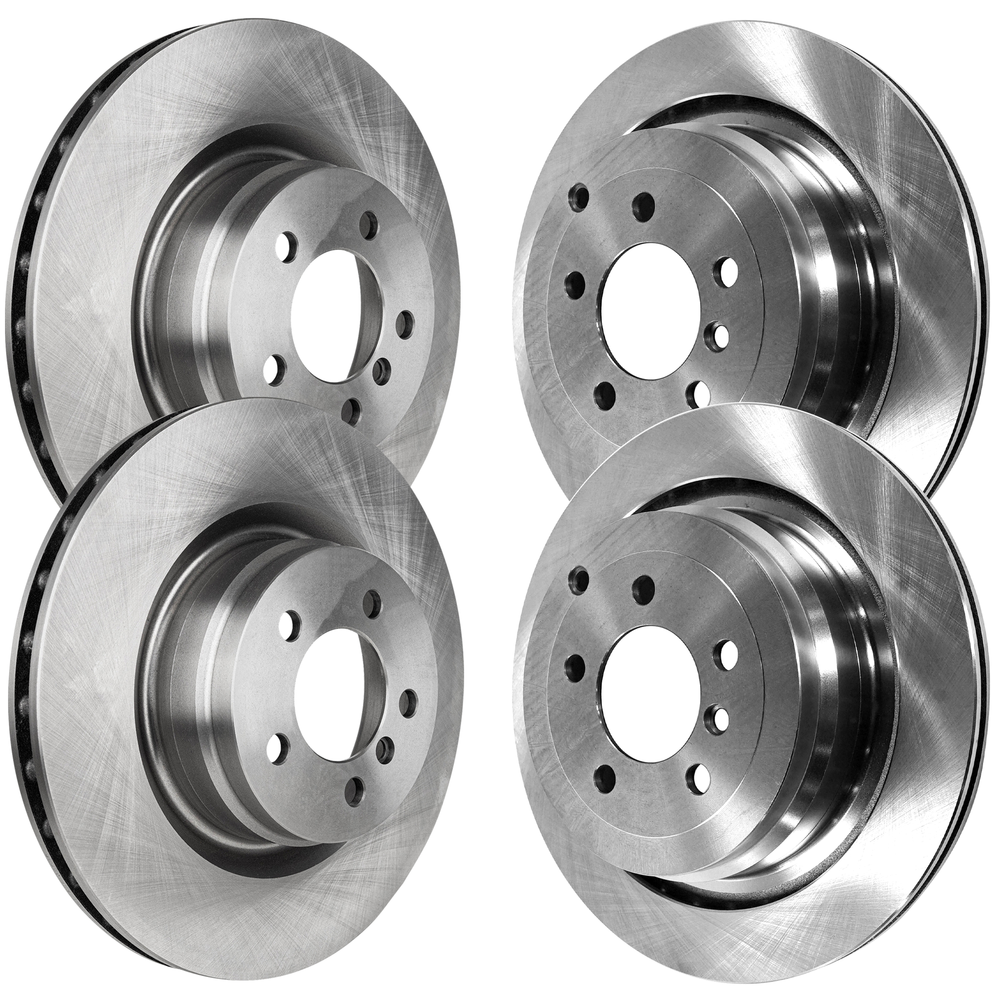 AM RANGE ROVER 06-12 FRONT AND REAR BRAKE DISC Plain Surface Vented 5 Lugs 4 Wheel Set SKU SET STPL27110046-4 OEM 34332-45432-850055-900868-6001