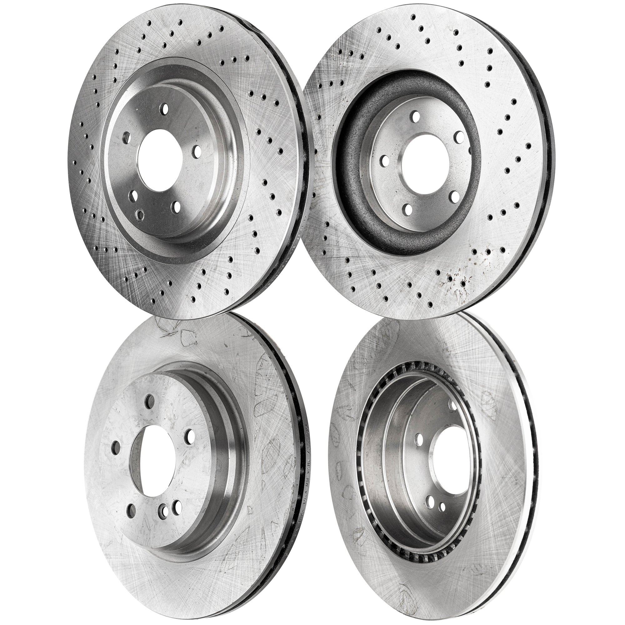 AM CLK500-03-06 CLK550-07-09 FRONT AND REAR BRAKE DISC 4 Wheel Set SKU SET STPM27110015-4 OEM 34276-43156-12135048-60063040