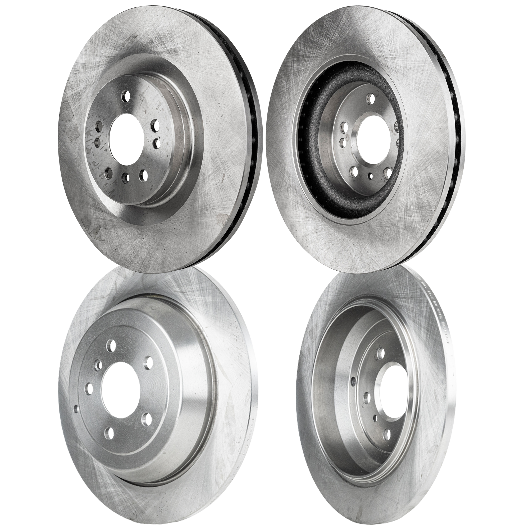 AM ML CLASS 06-10 FRONT AND REAR BRAKE DISC RH AND LH 4 Wheel Set Plain Surface SKU SET STPM27110051-4 A OEM 1644210512-1644211412-16442305